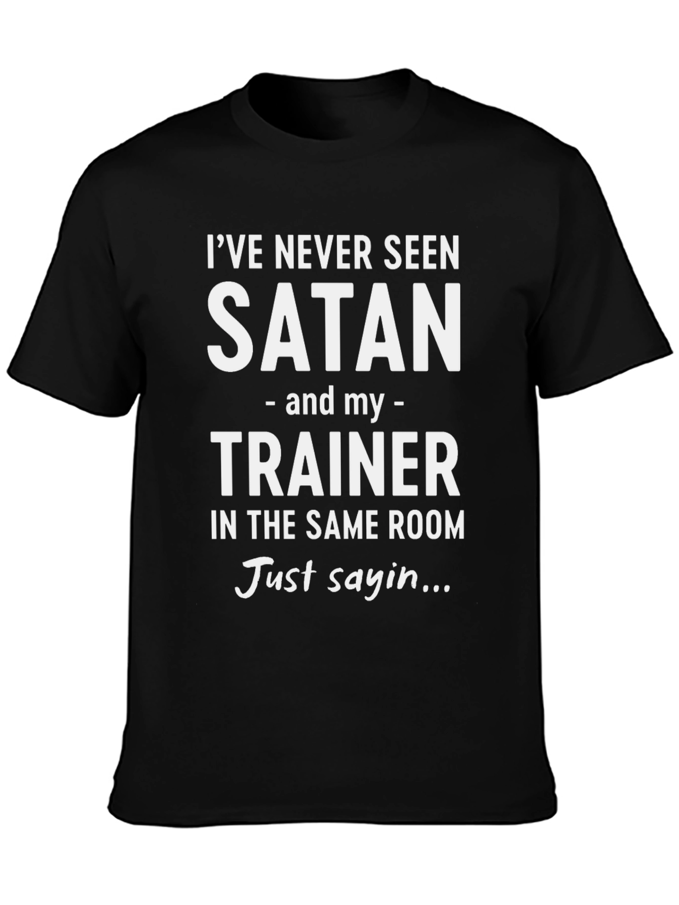 Satan vs Trainer Funny T-Shirt