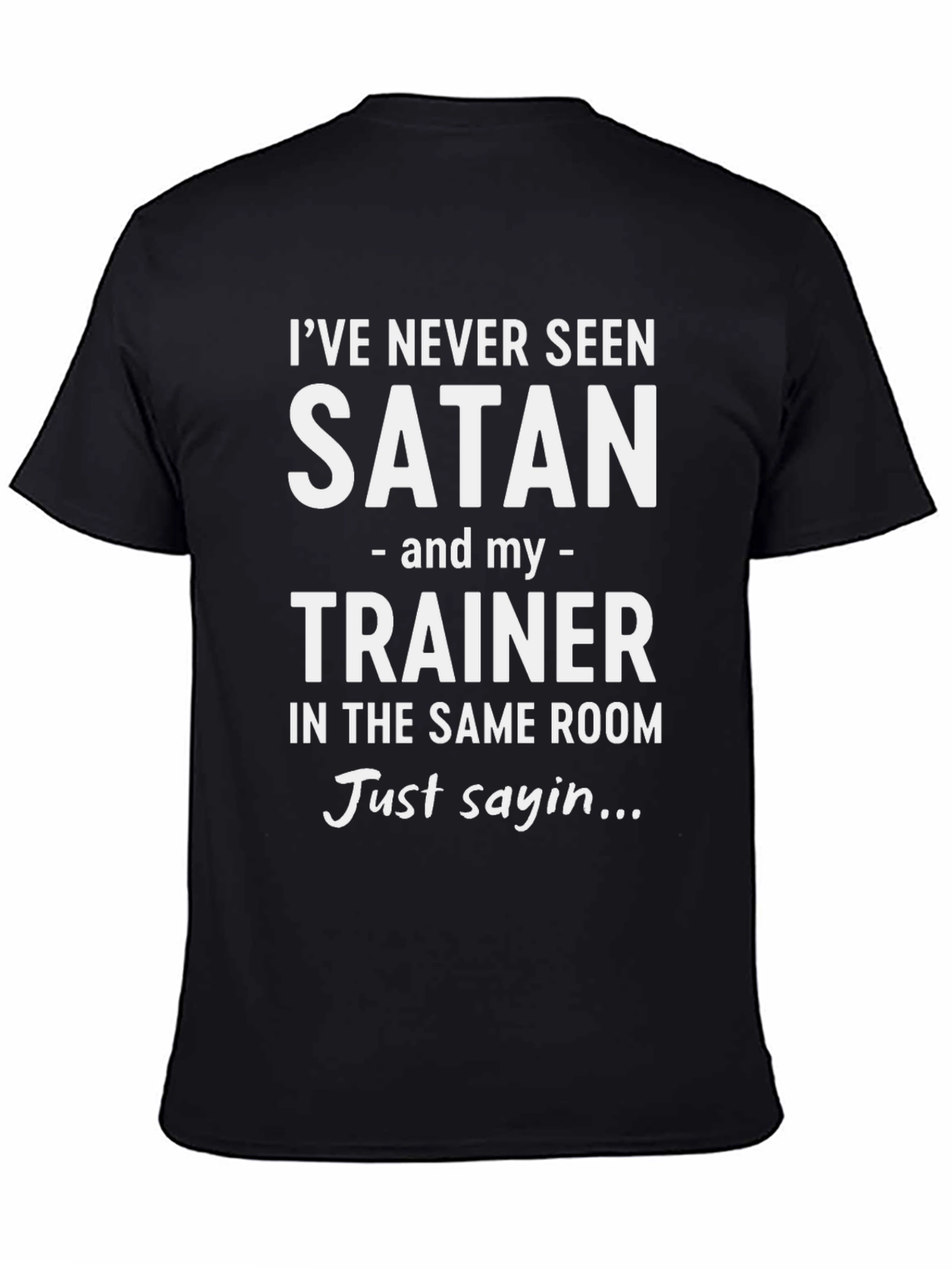 Satan vs Trainer Funny T-Shirt