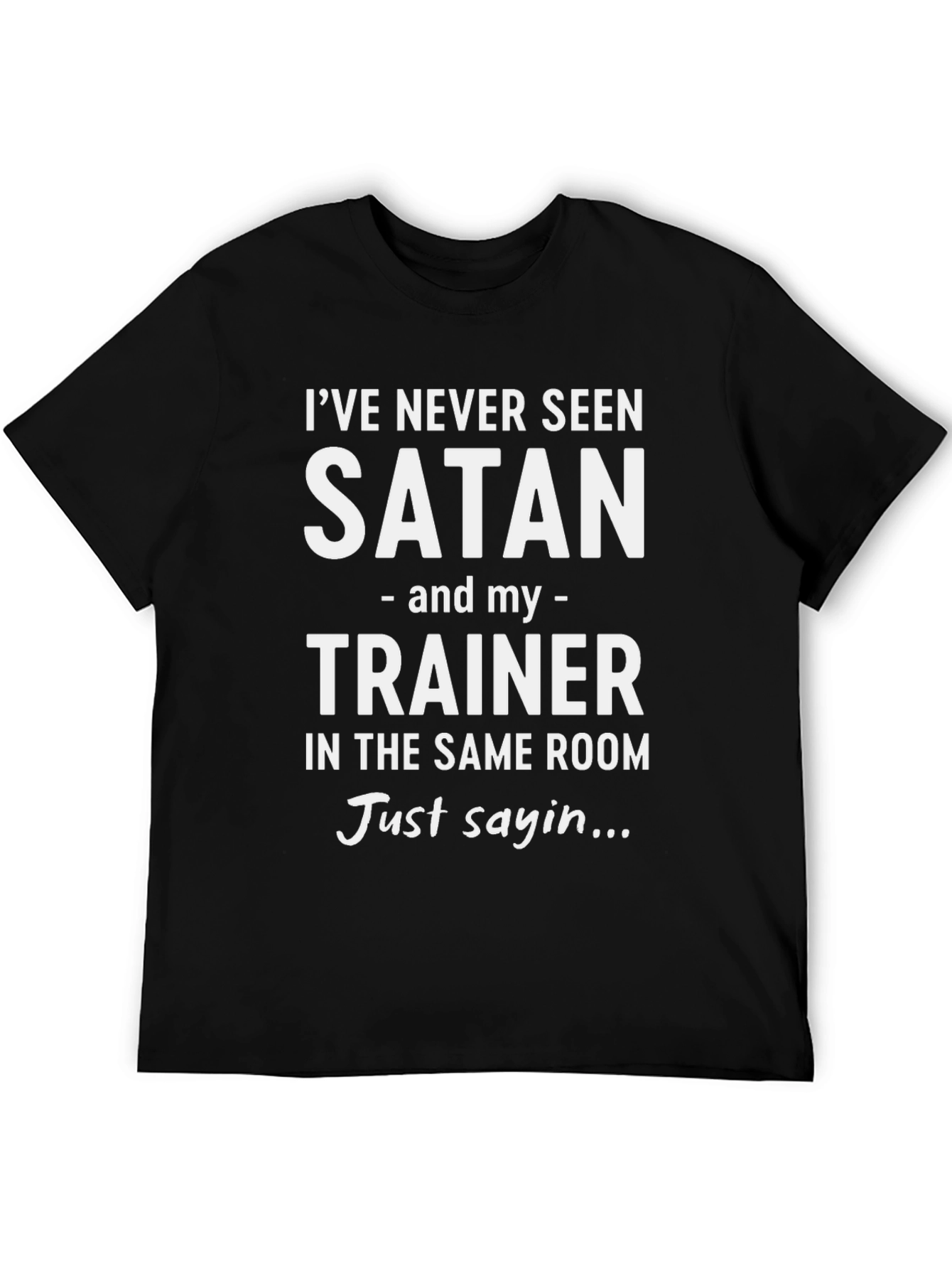 Satan vs Trainer Funny T-Shirt