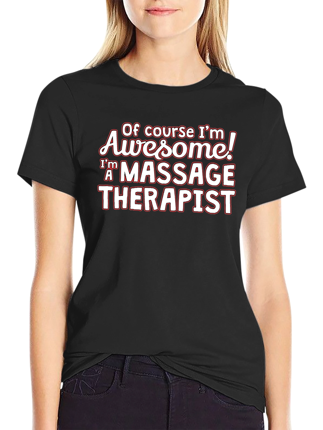 Awesome Massage Therapist Black T-Shirt