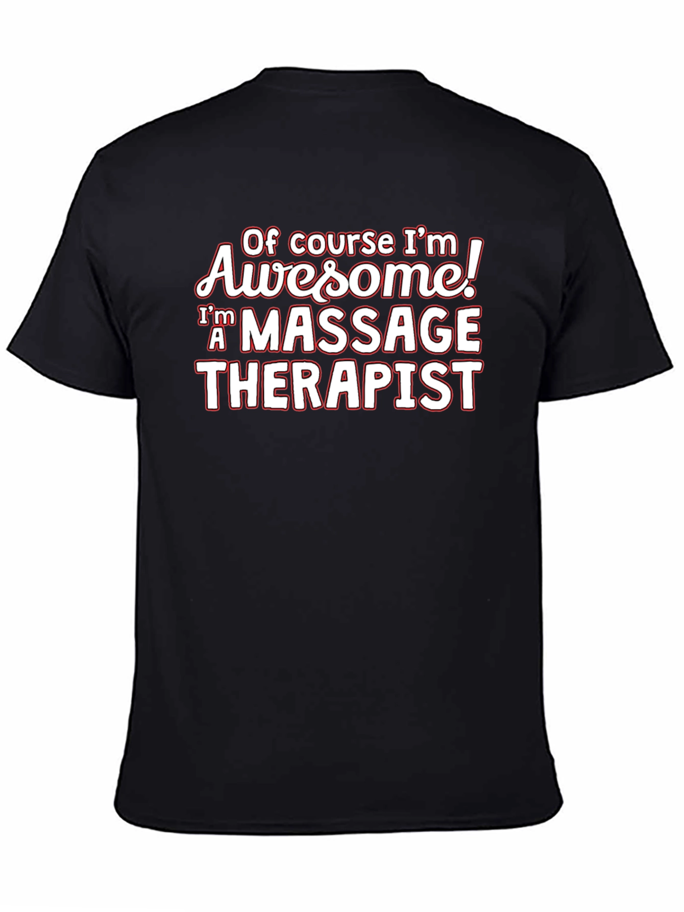Awesome Massage Therapist Black T-Shirt