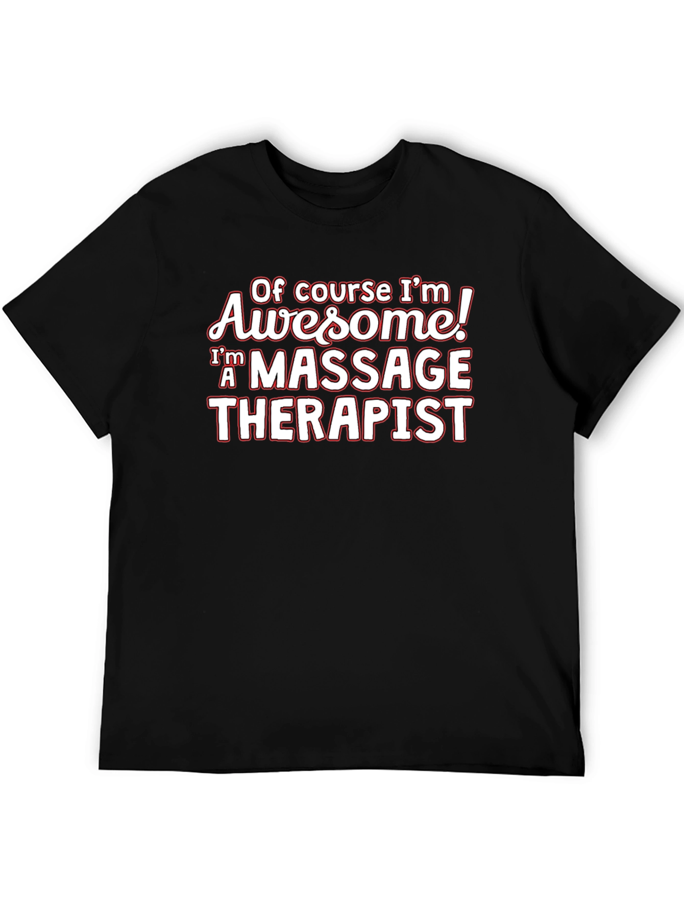 Awesome Massage Therapist Black T-Shirt