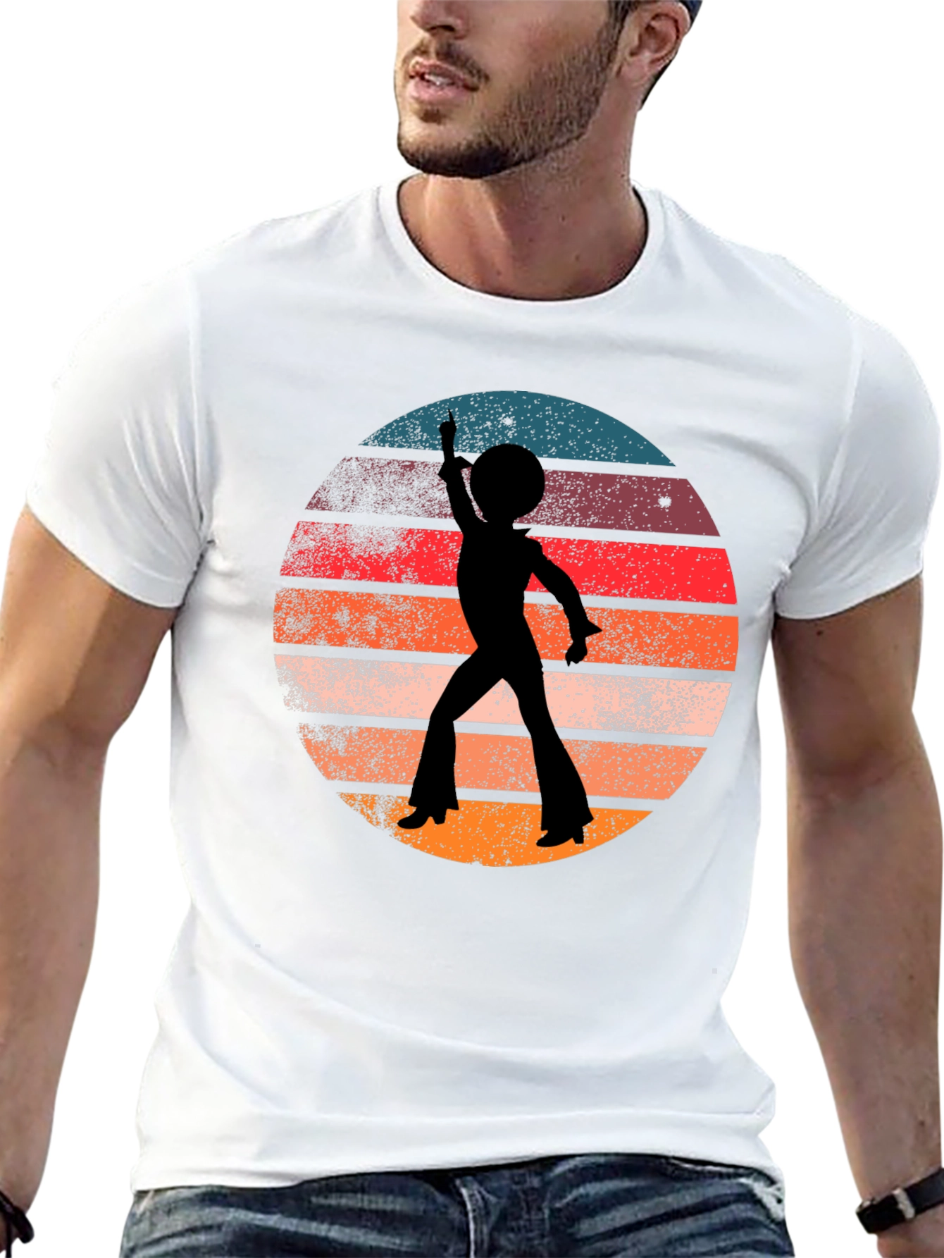 Retro Disco Dancer Graphic T-Shirt