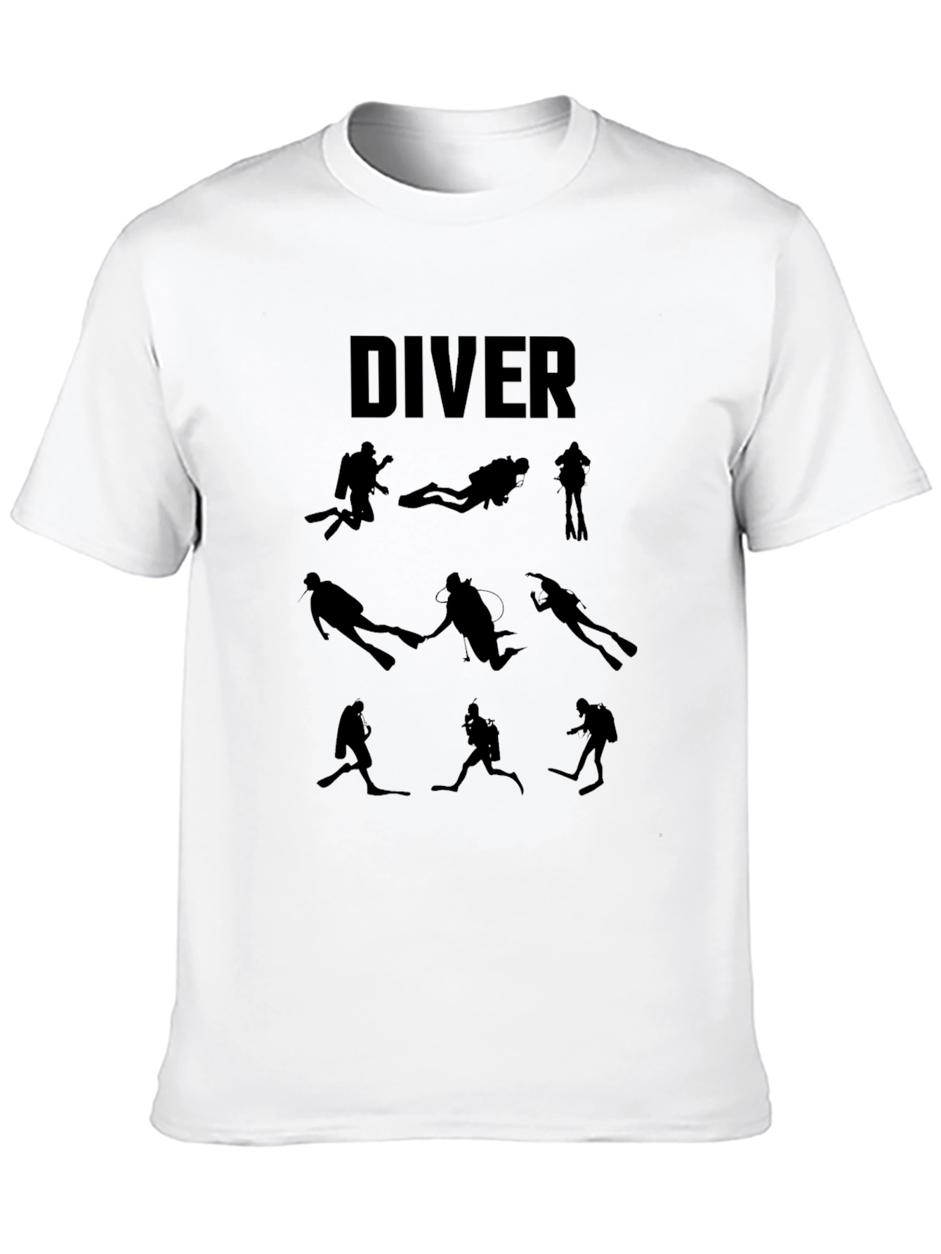 Diver Silhouette Graphic Tee - Scuba Diving T-Shirt