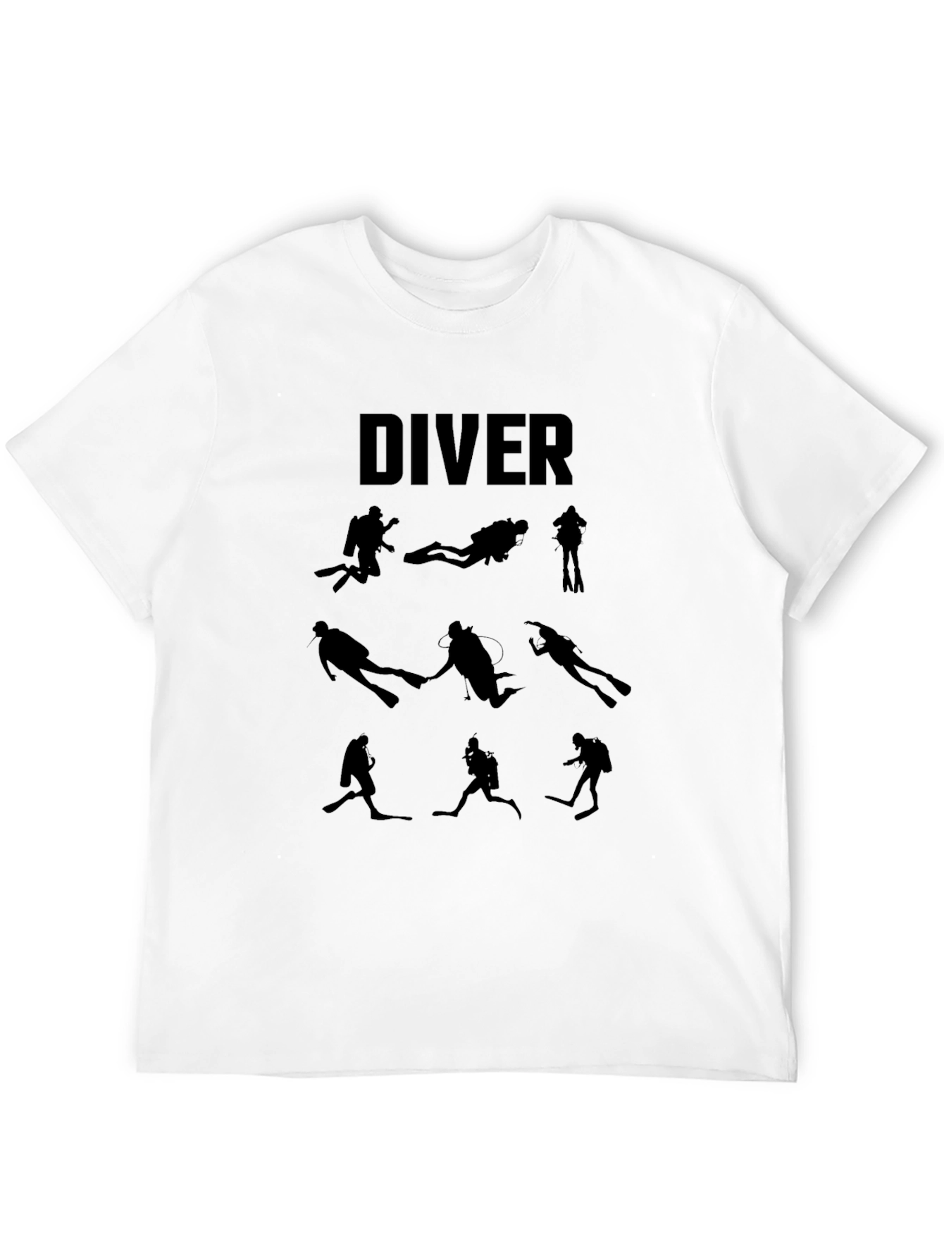 Diver Silhouette Graphic Tee - Scuba Diving T-Shirt
