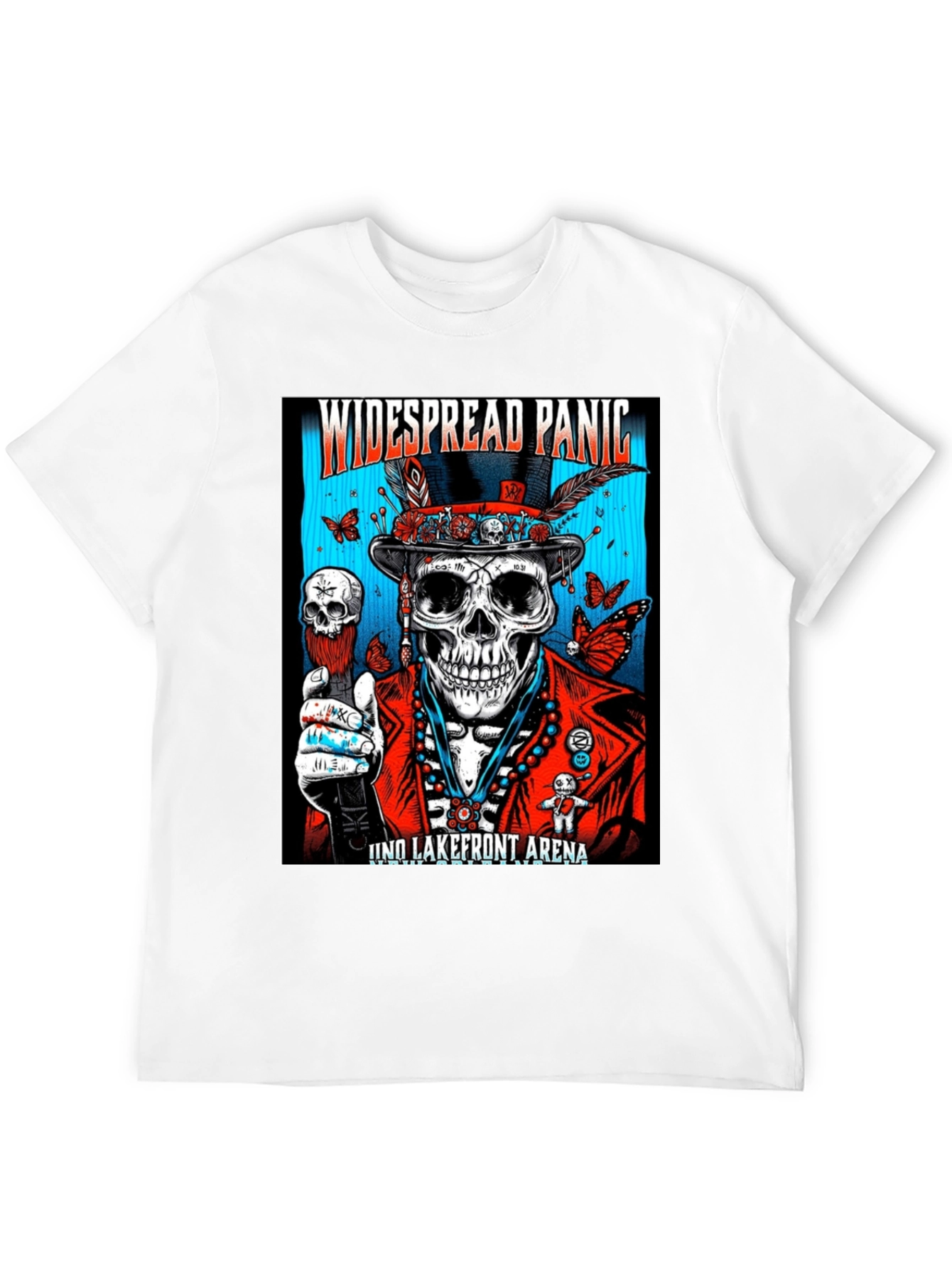 Widespread Panic Black T-Shirt Skeleton Voodoo Man