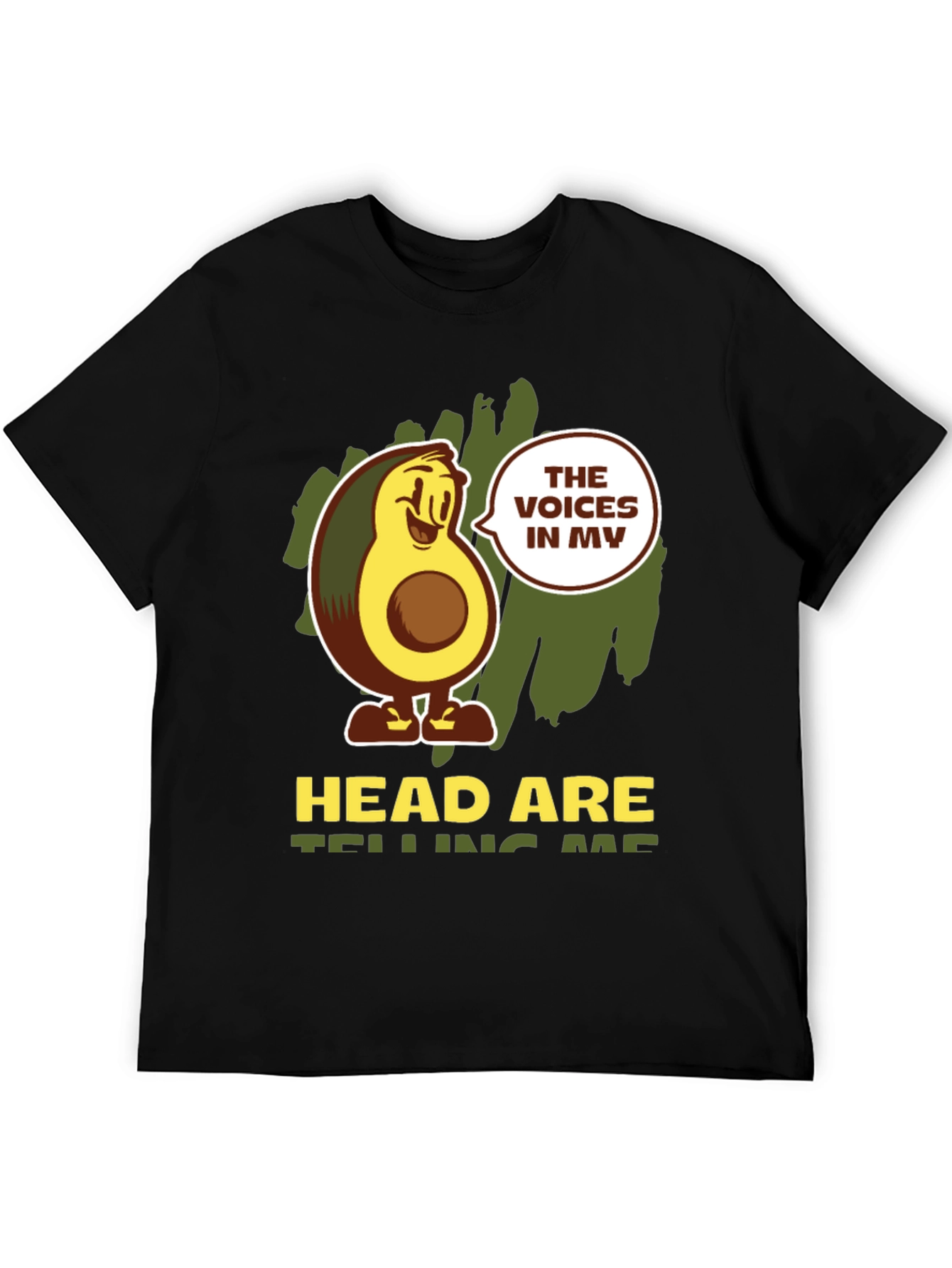 Avocado Head Voices Mens Graphic Tee