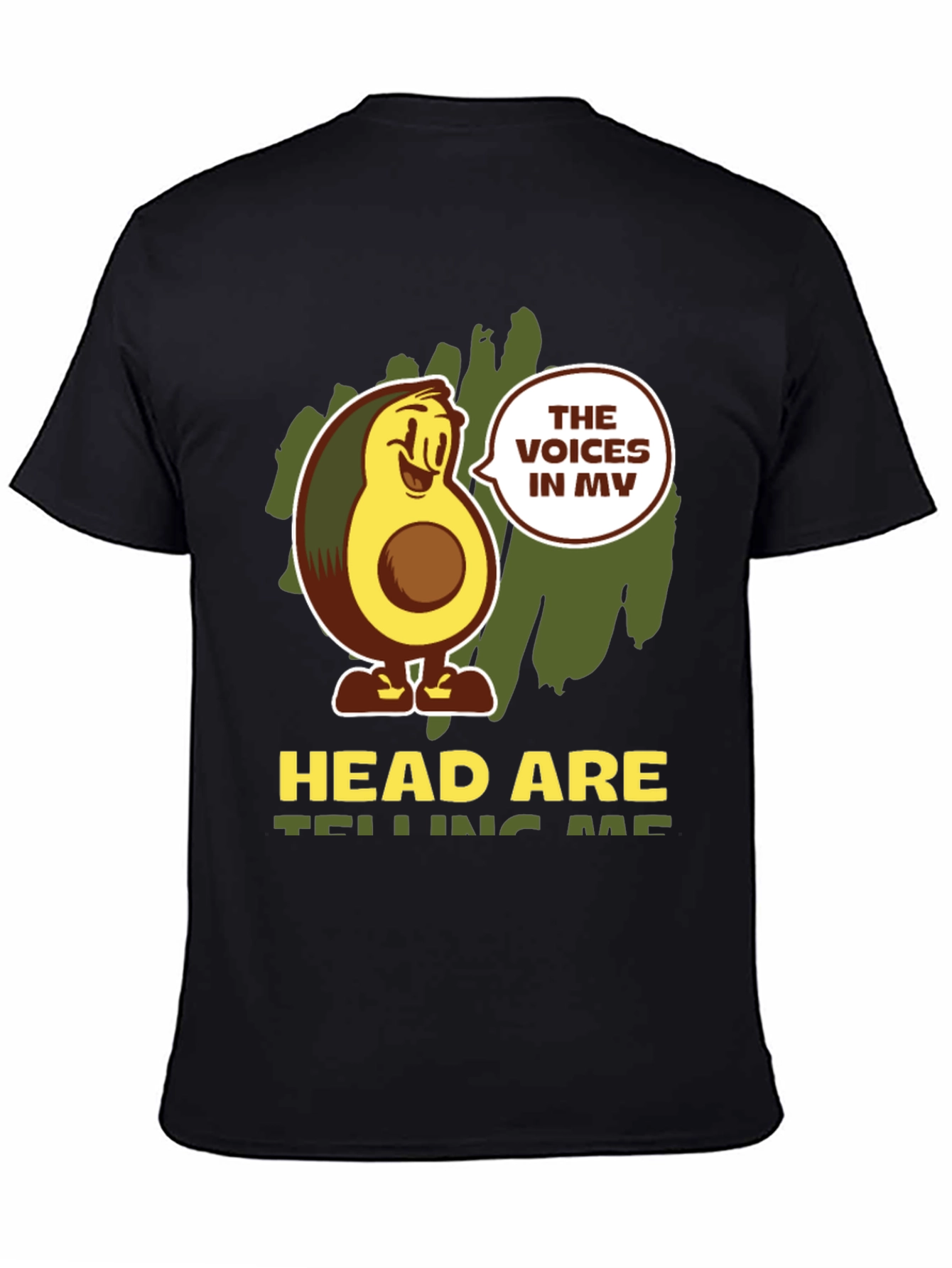 Avocado Head Voices Mens Graphic Tee