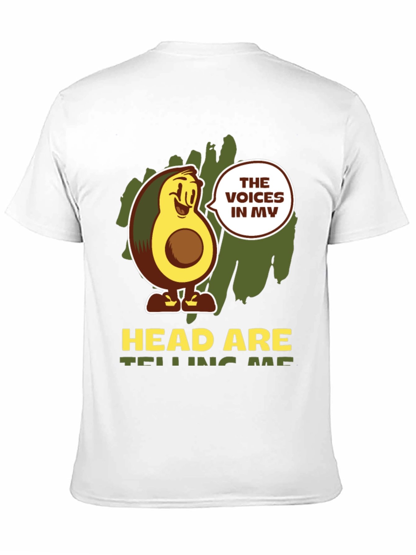 Avocado Head Voices Mens Graphic Tee