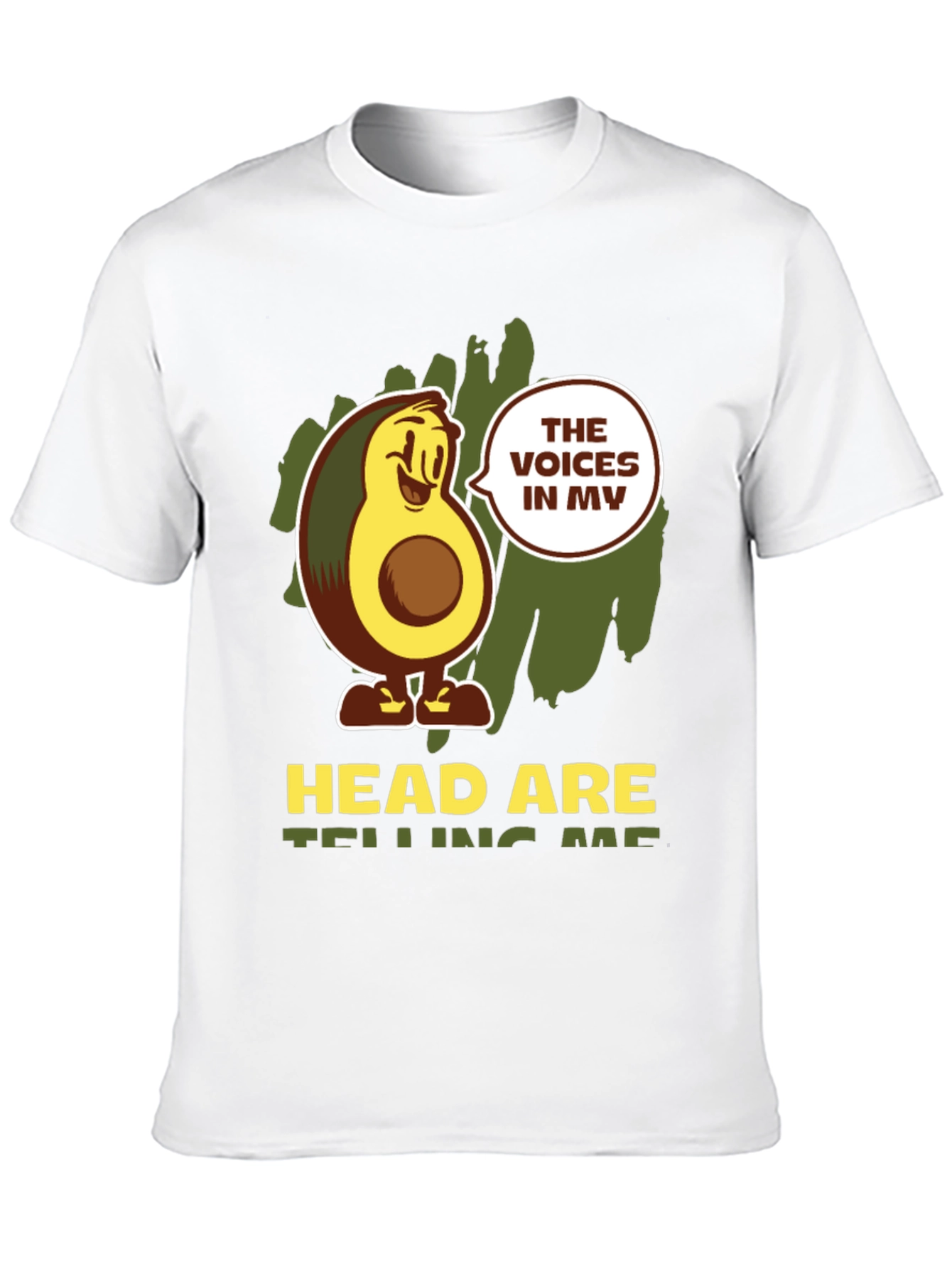 Avocado Head Voices Mens Graphic Tee
