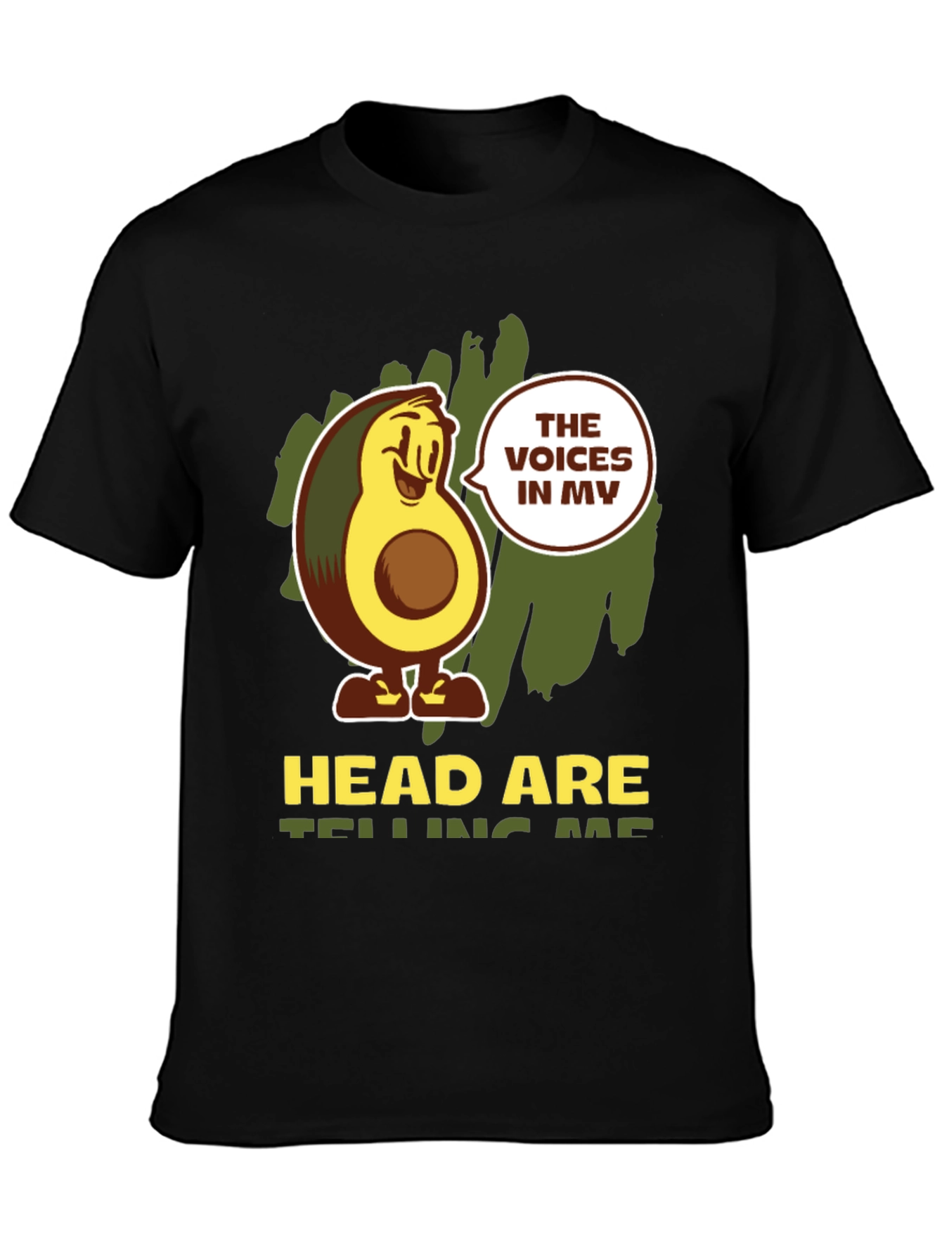 Avocado Head Voices Mens Graphic Tee