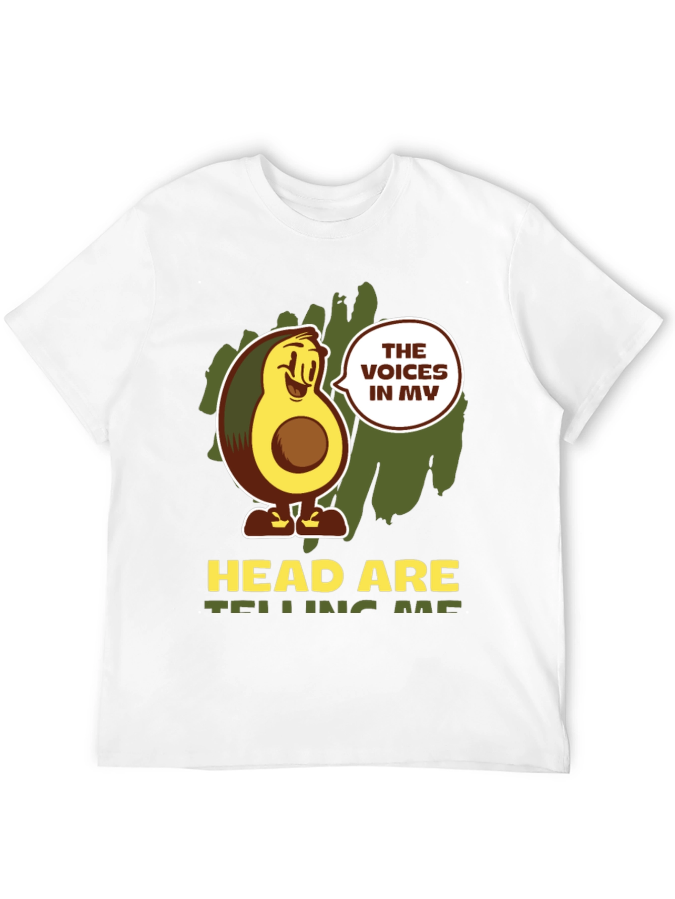Avocado Head Voices Mens Graphic Tee