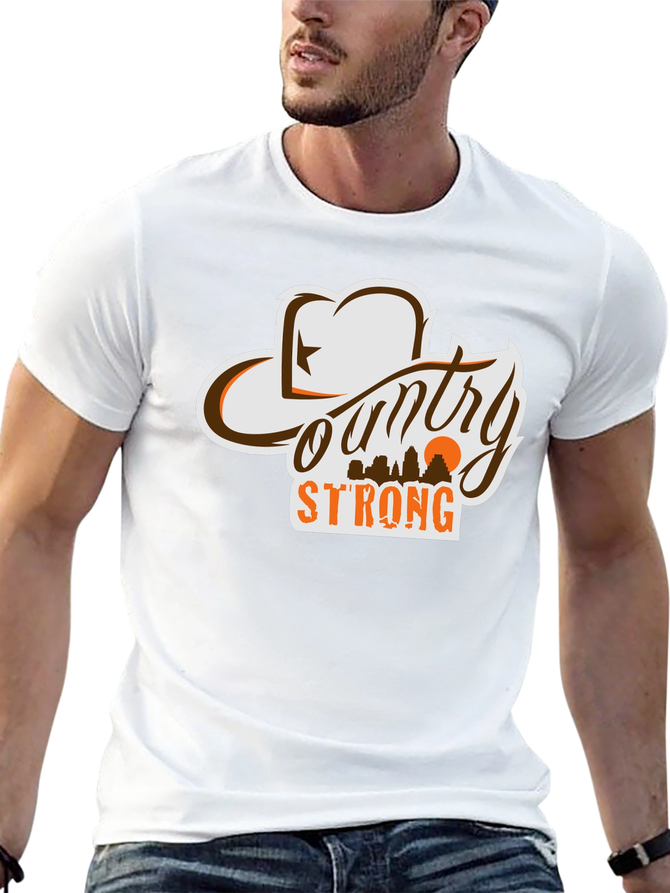 Country Strong Graphic T-Shirt - Western Style
