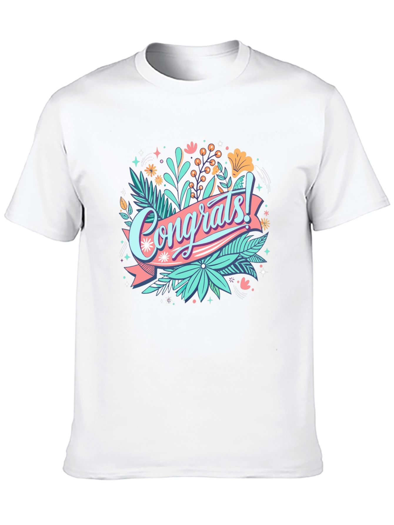 Congrats! Graphic Print Black T-Shirt
