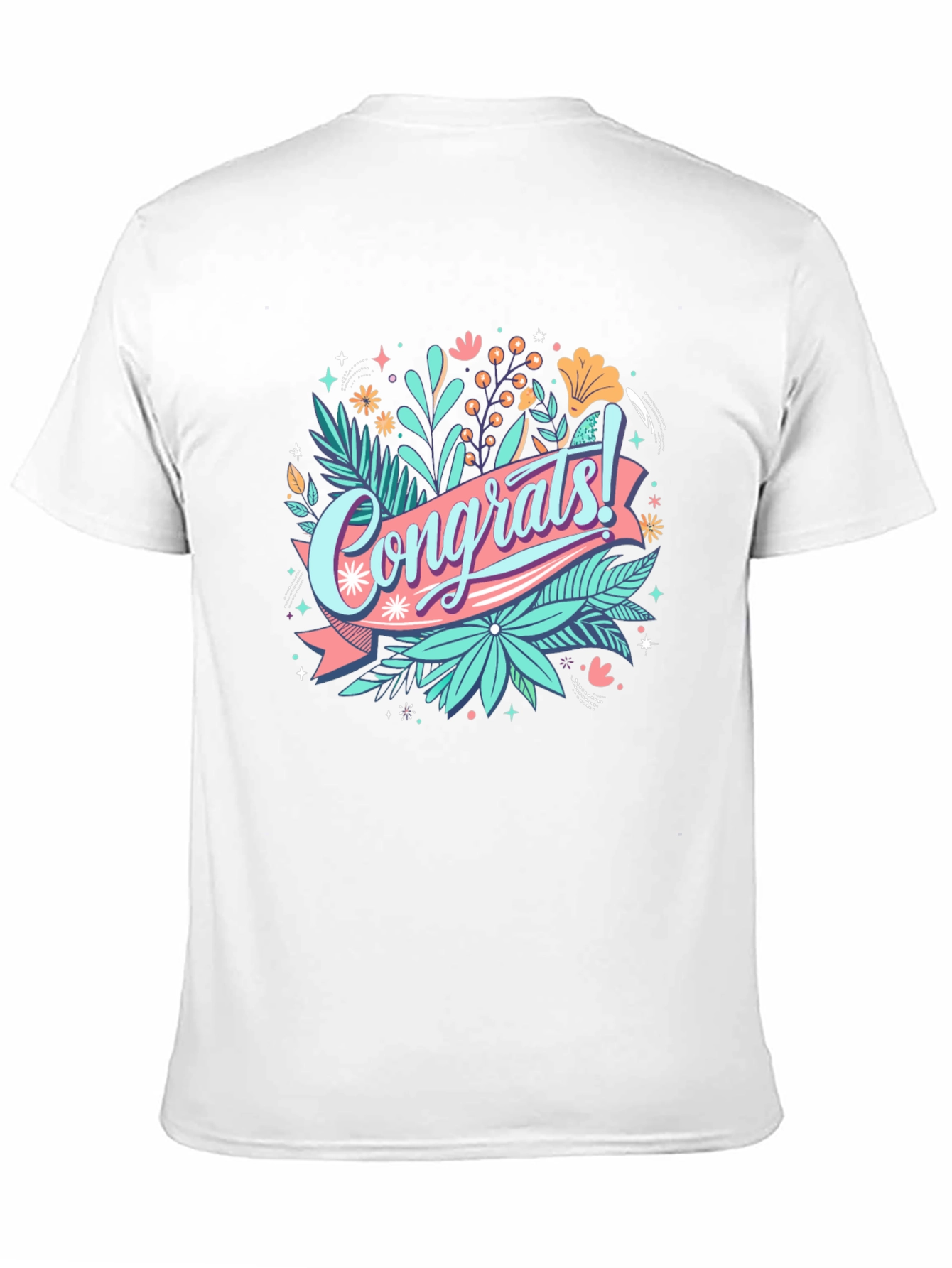 Congrats! Graphic Print Black T-Shirt