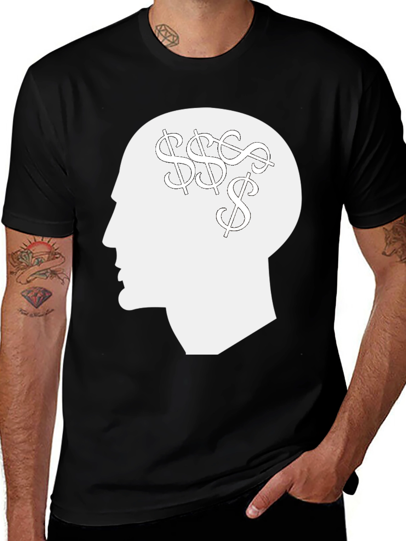 Money Minded Tee - Black Graphic T-Shirt