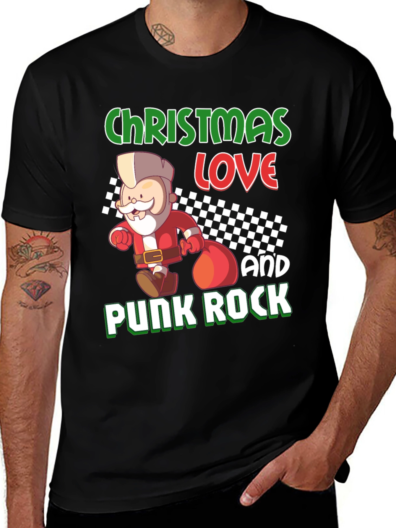 Christmas Love Punk Rock T-Shirt