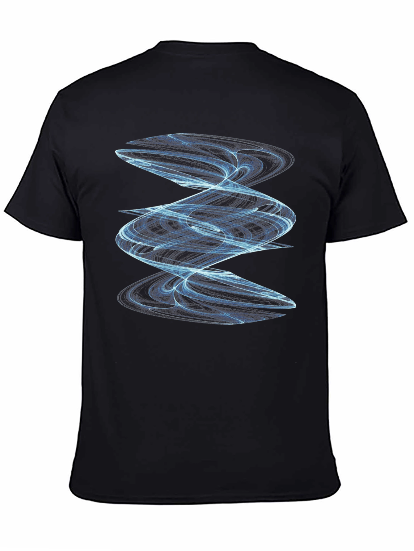 Abstract Spiral Graphic Tee - Modern Black T-Shirt