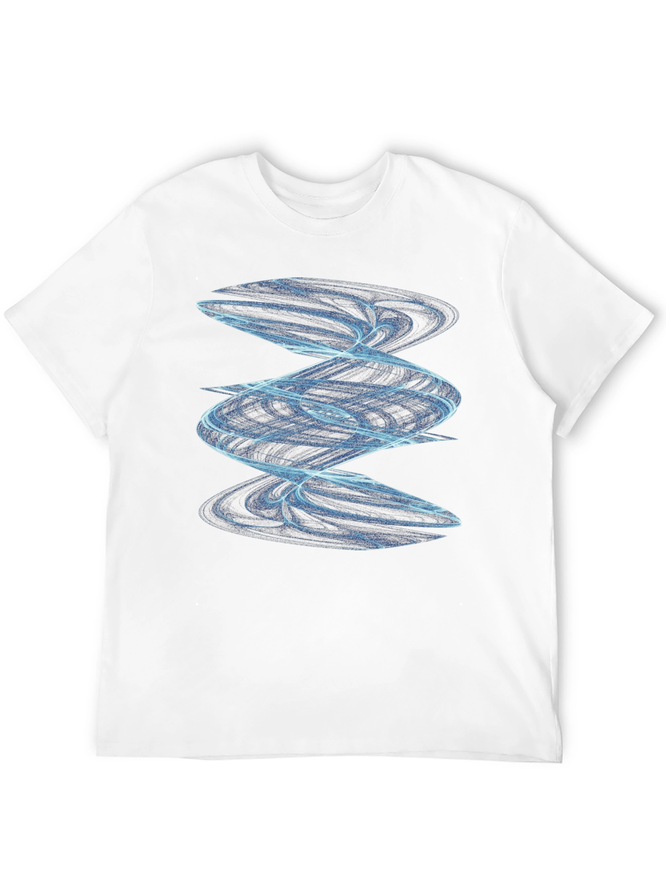 Abstract Spiral Graphic Tee - Modern Black T-Shirt