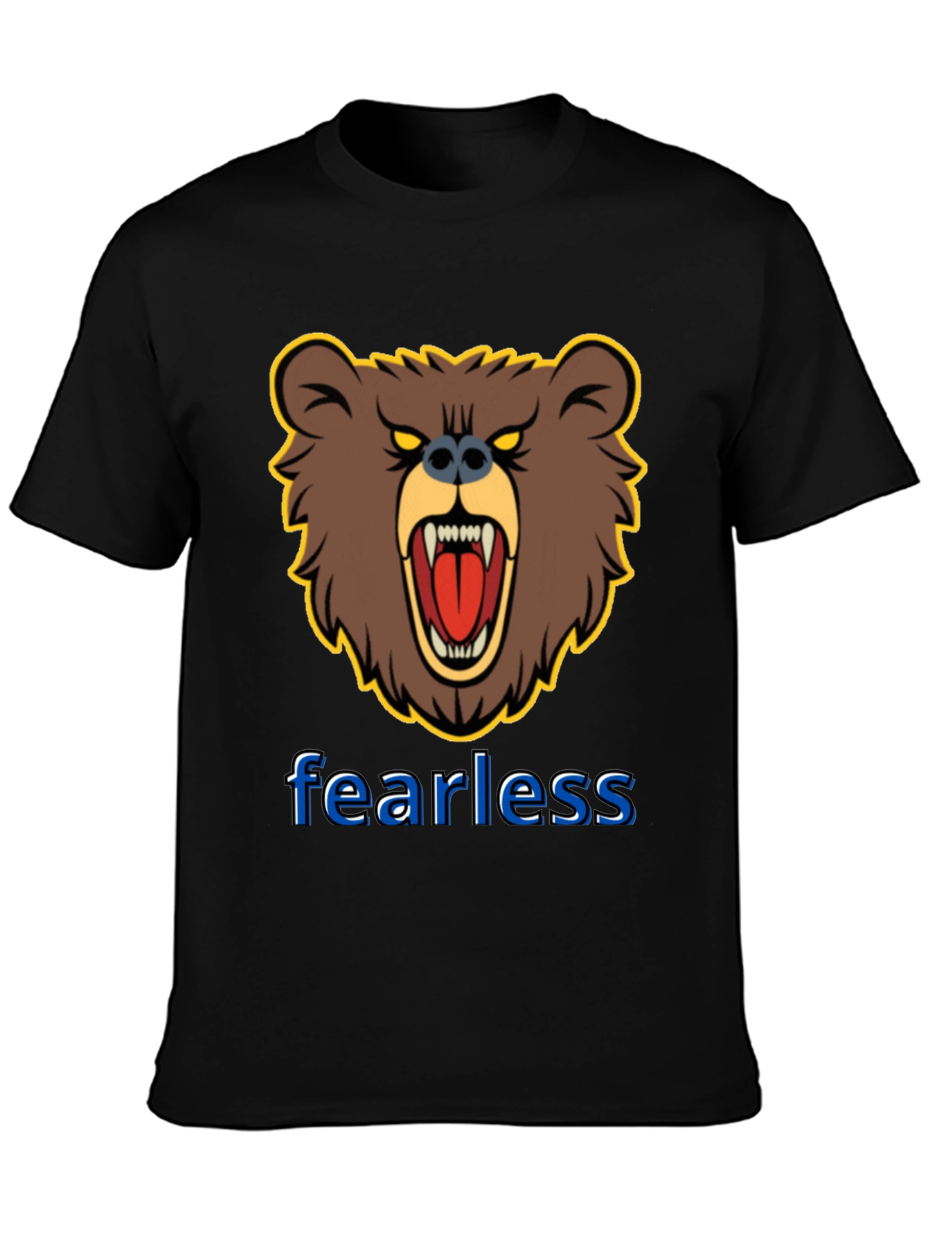 Fearless Bear Graphic T-Shirt - Bold Design