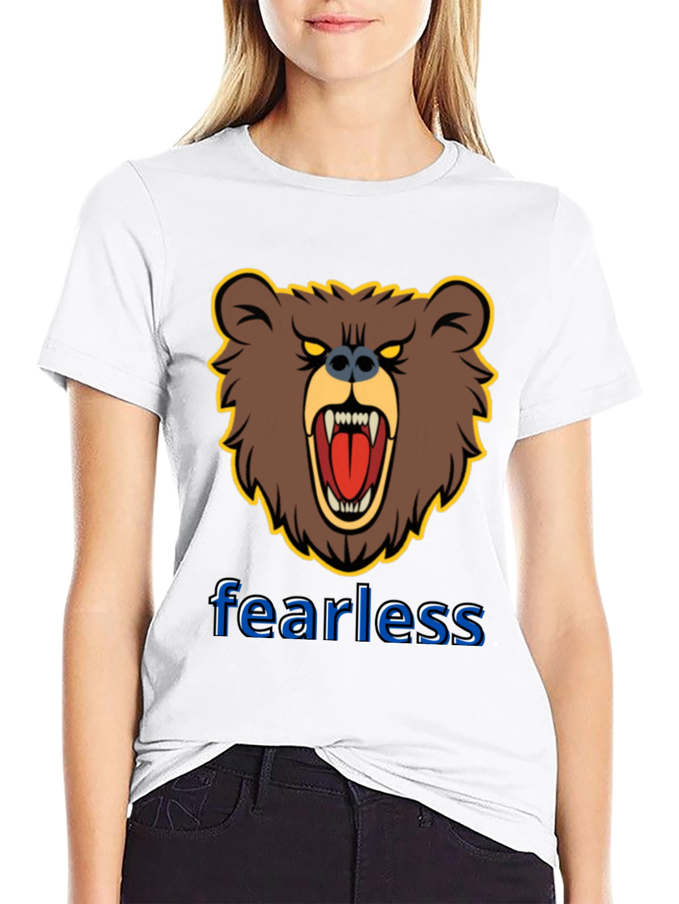 Fearless Bear Graphic T-Shirt - Bold Design