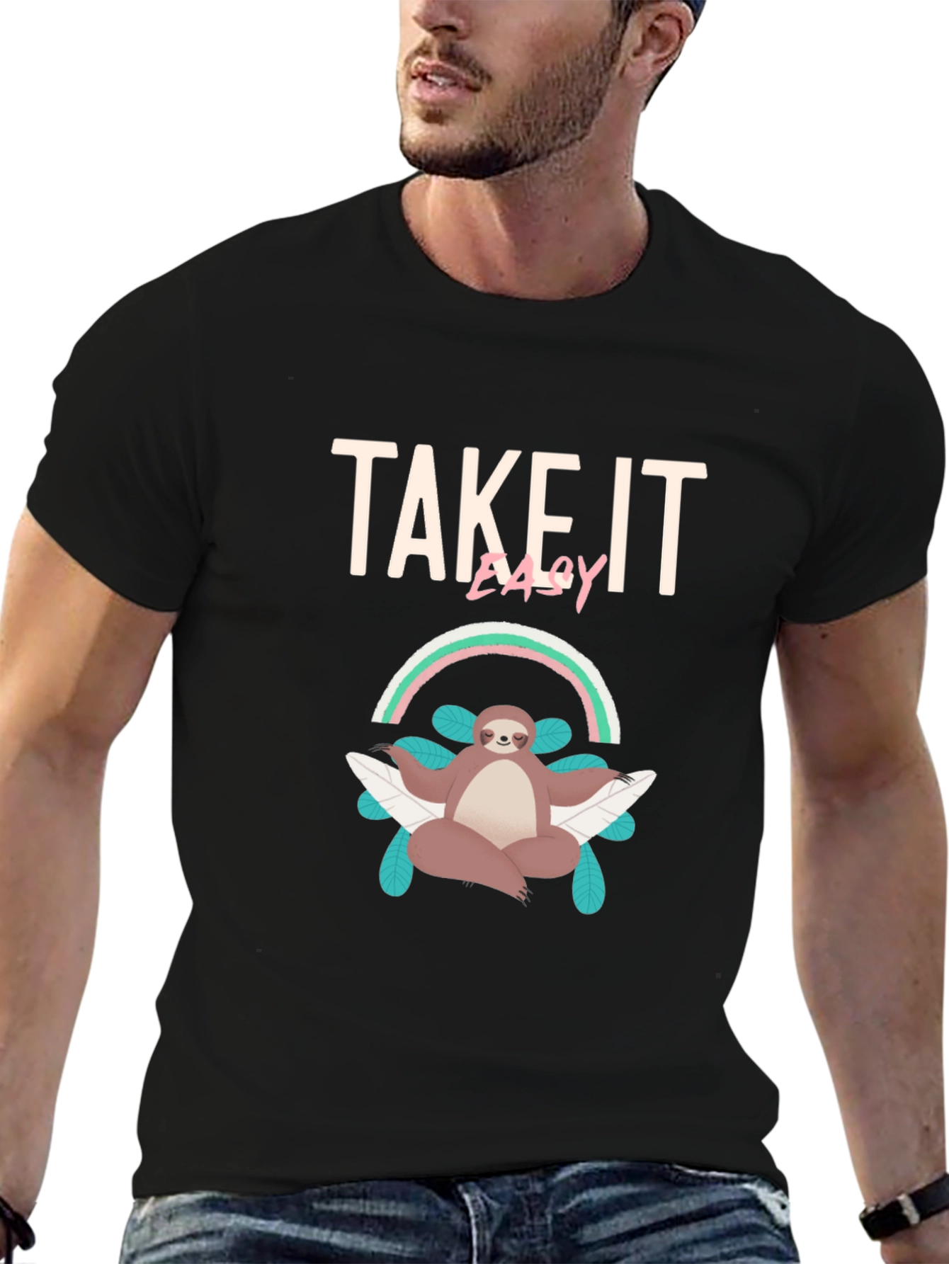 Take It Easy Sloth Meditation T-Shirt