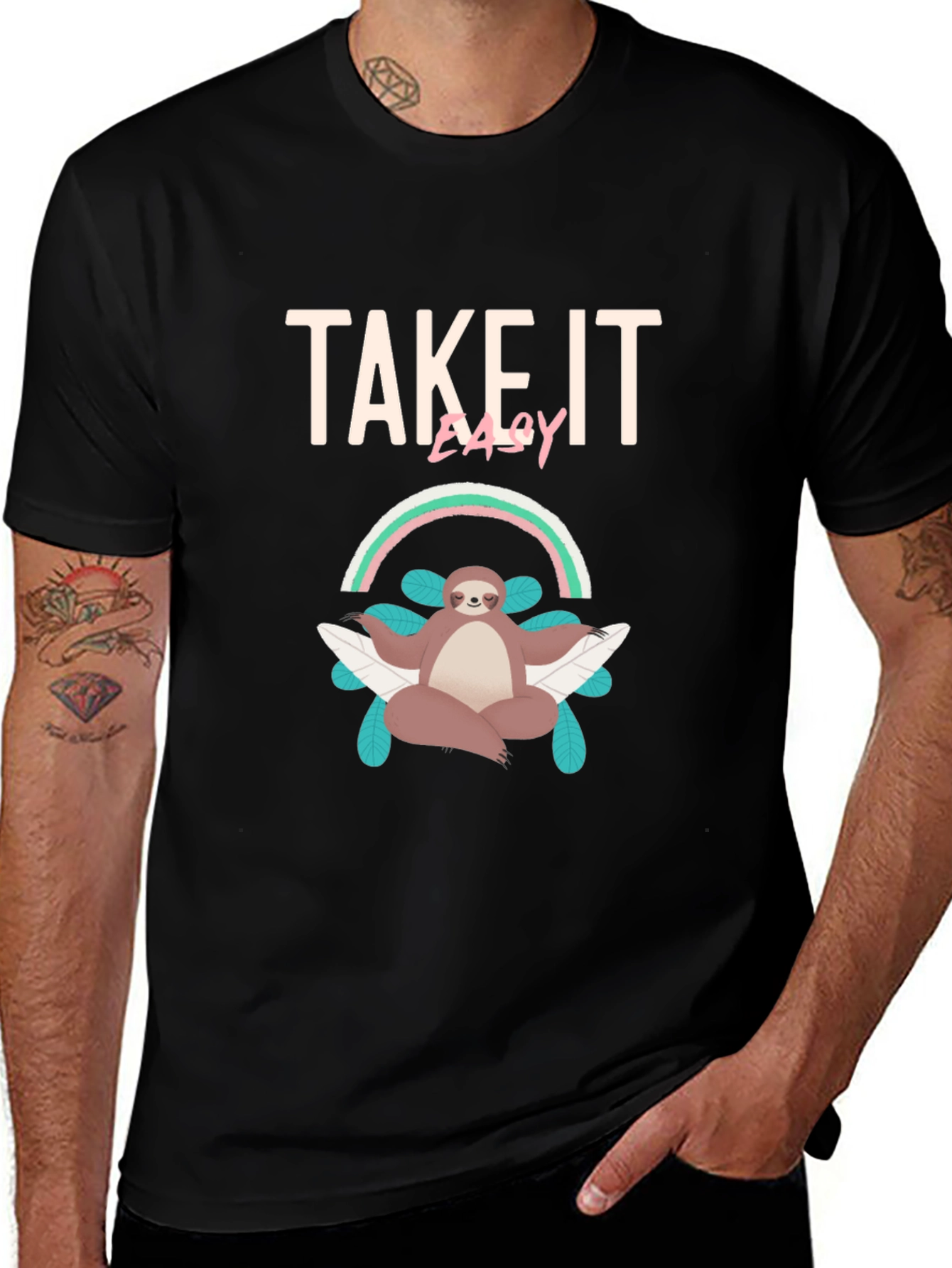 Take It Easy Sloth Meditation T-Shirt