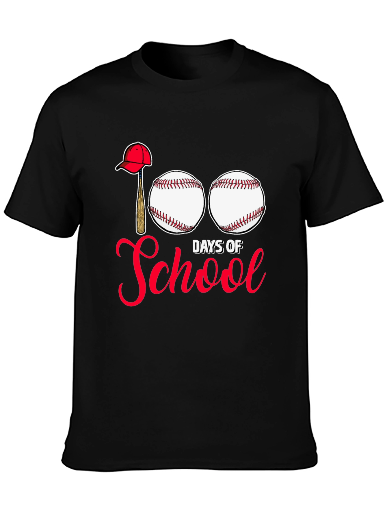 100 Days of School Baseball T-Shirt