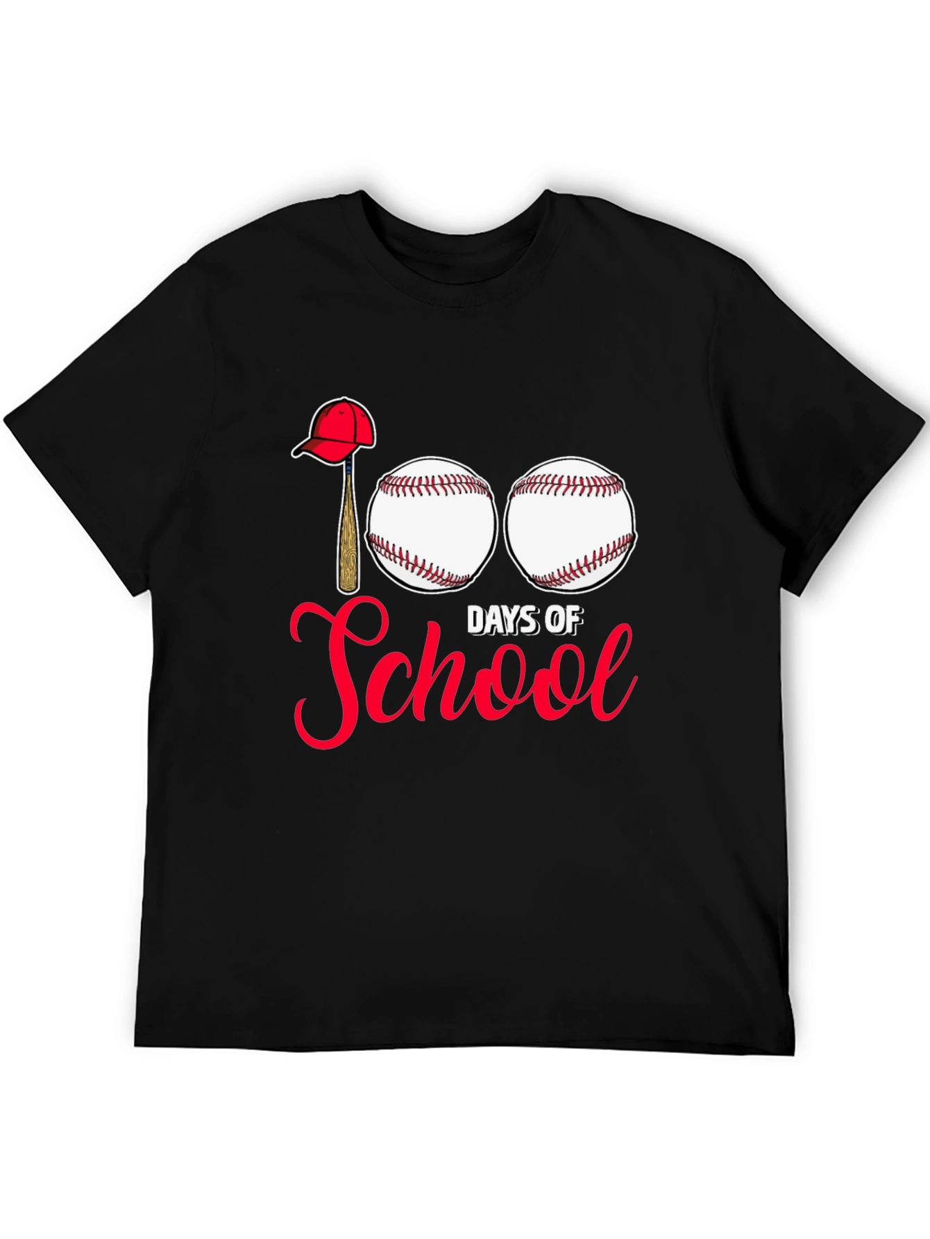 100 Days of School Baseball T-Shirt