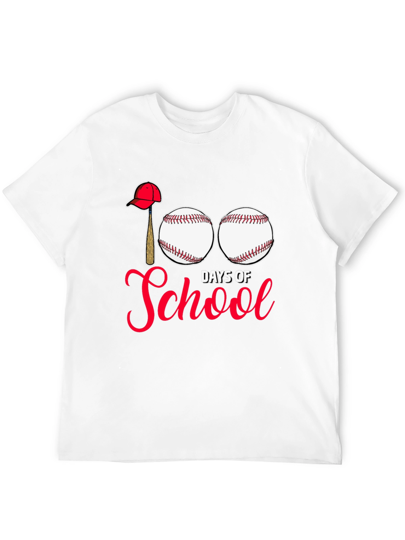 100 Days of School Baseball T-Shirt