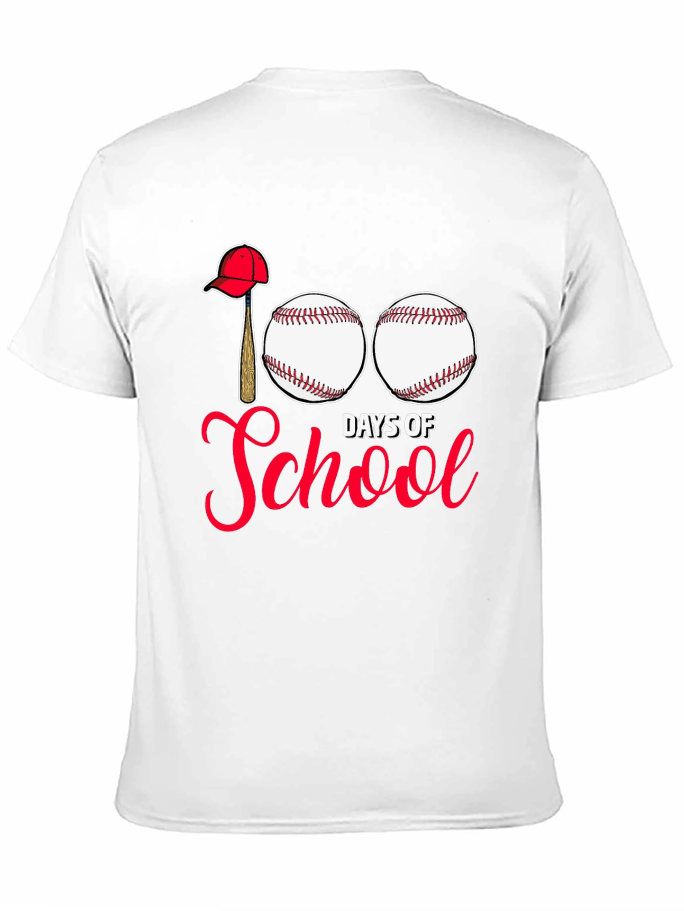 100 Days of School Baseball T-Shirt