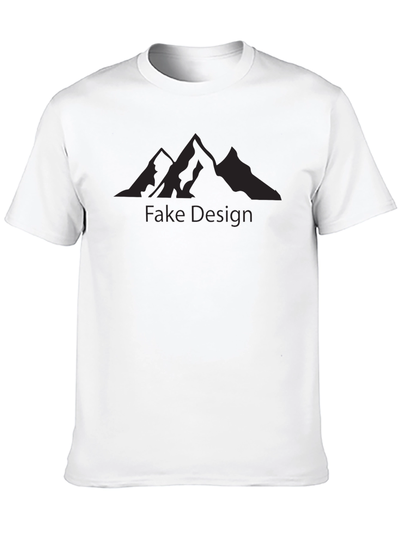 Mens Black Graphic Tee - Mountain Design