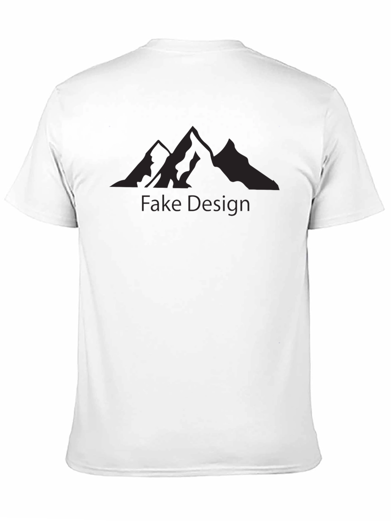 Mens Black Graphic Tee - Mountain Design