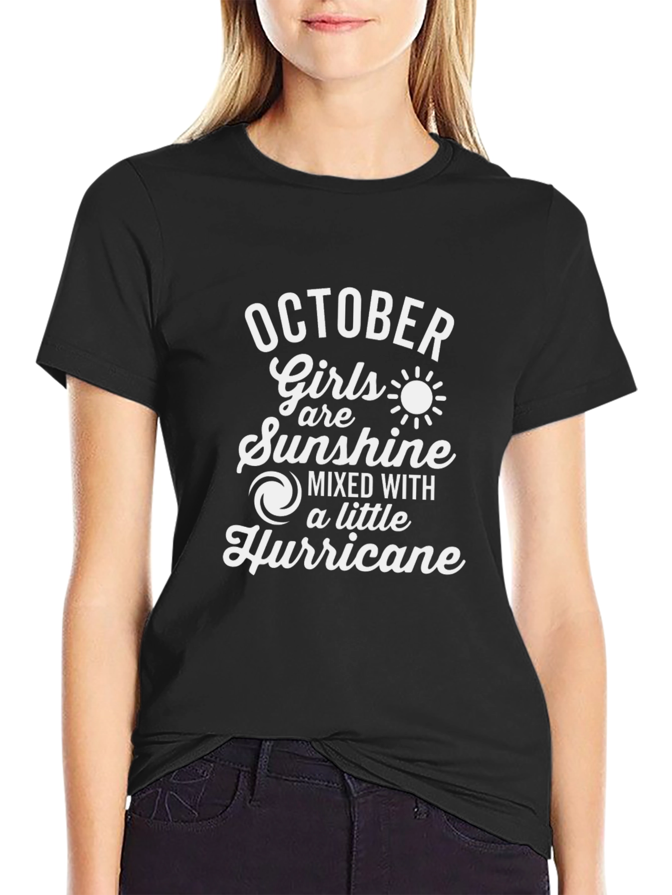 October Girls Sunshine & Hurricane Black T-Shirt