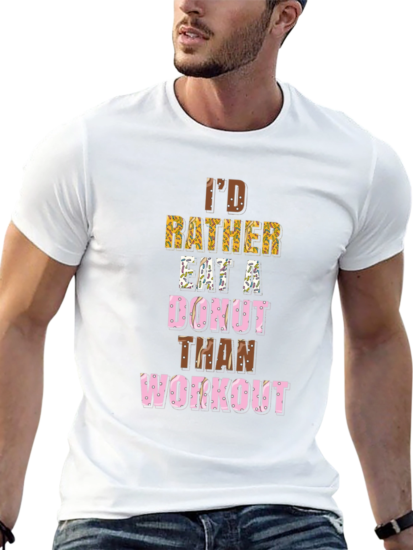 Funny Donut Lover T-Shirt - Workout Humor
