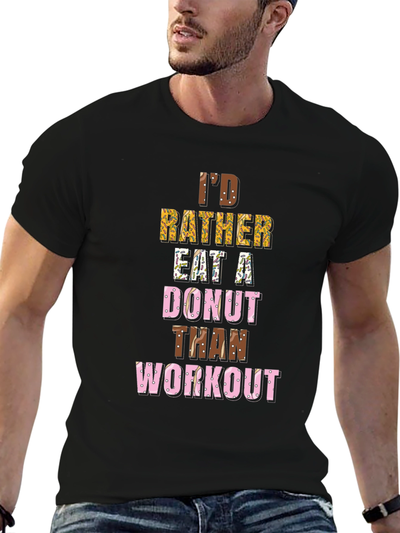 Funny Donut Lover T-Shirt - Workout Humor