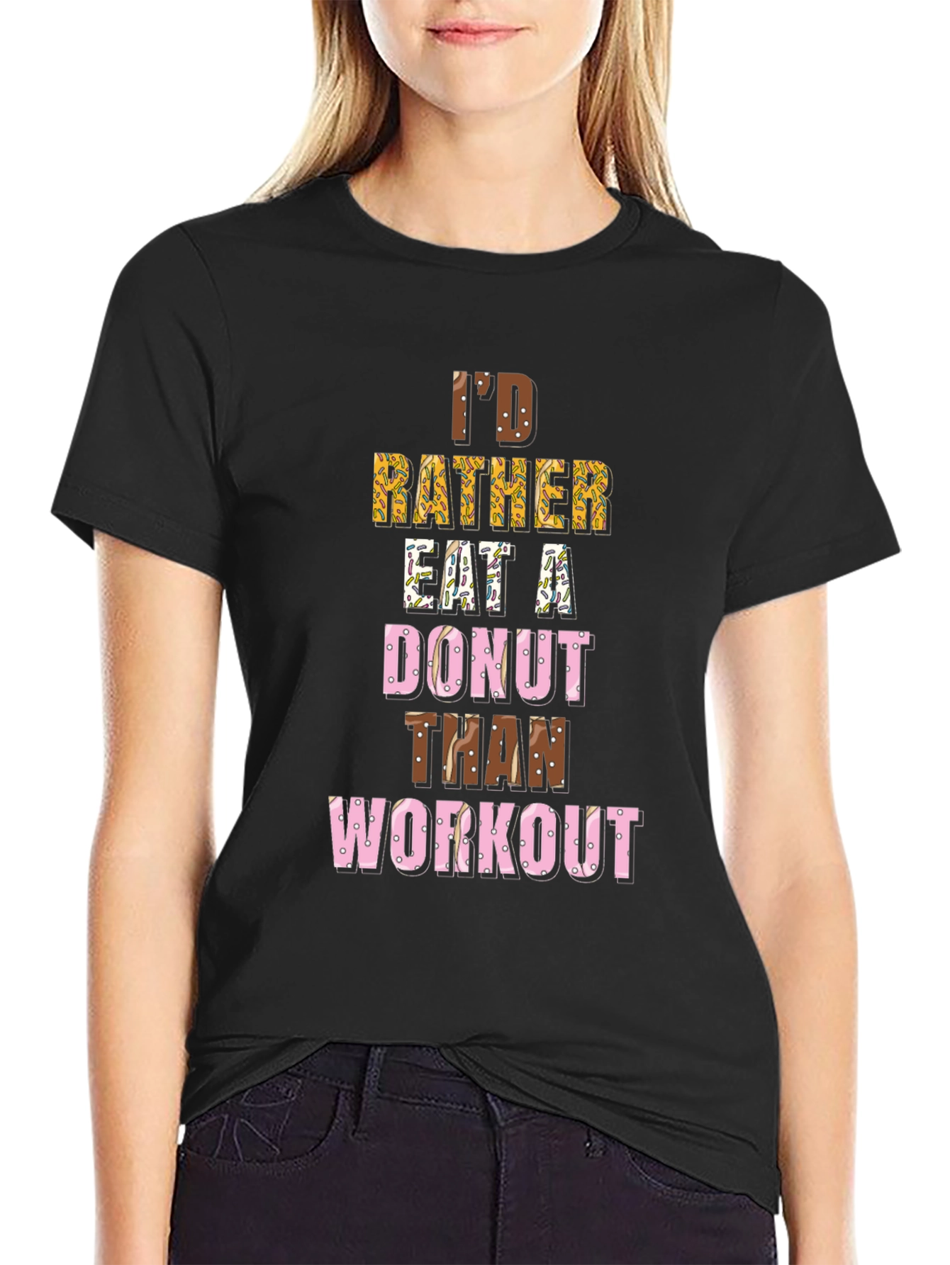 Funny Donut Lover T-Shirt - Workout Humor