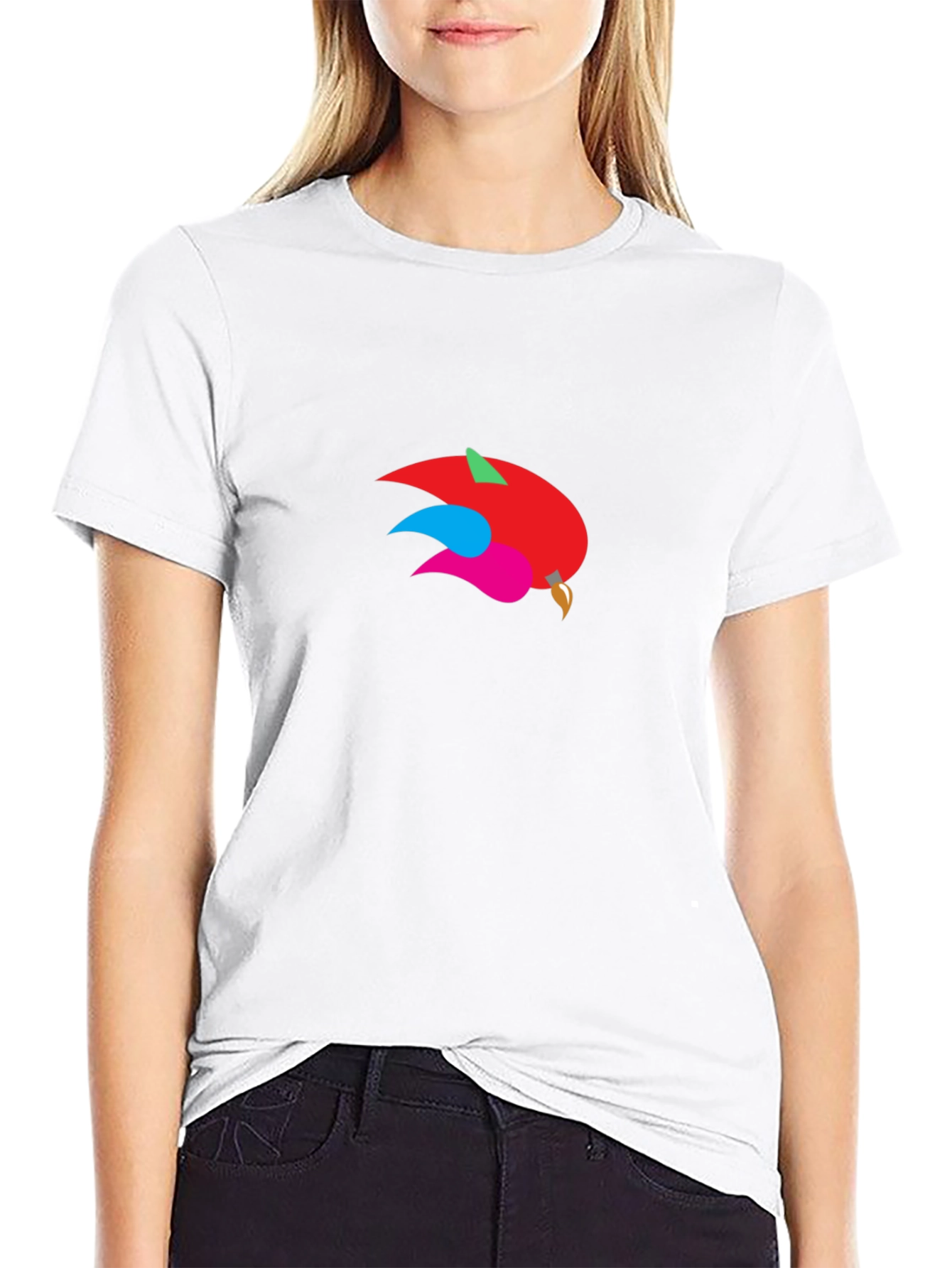 Abstract Art Print Black T-Shirt