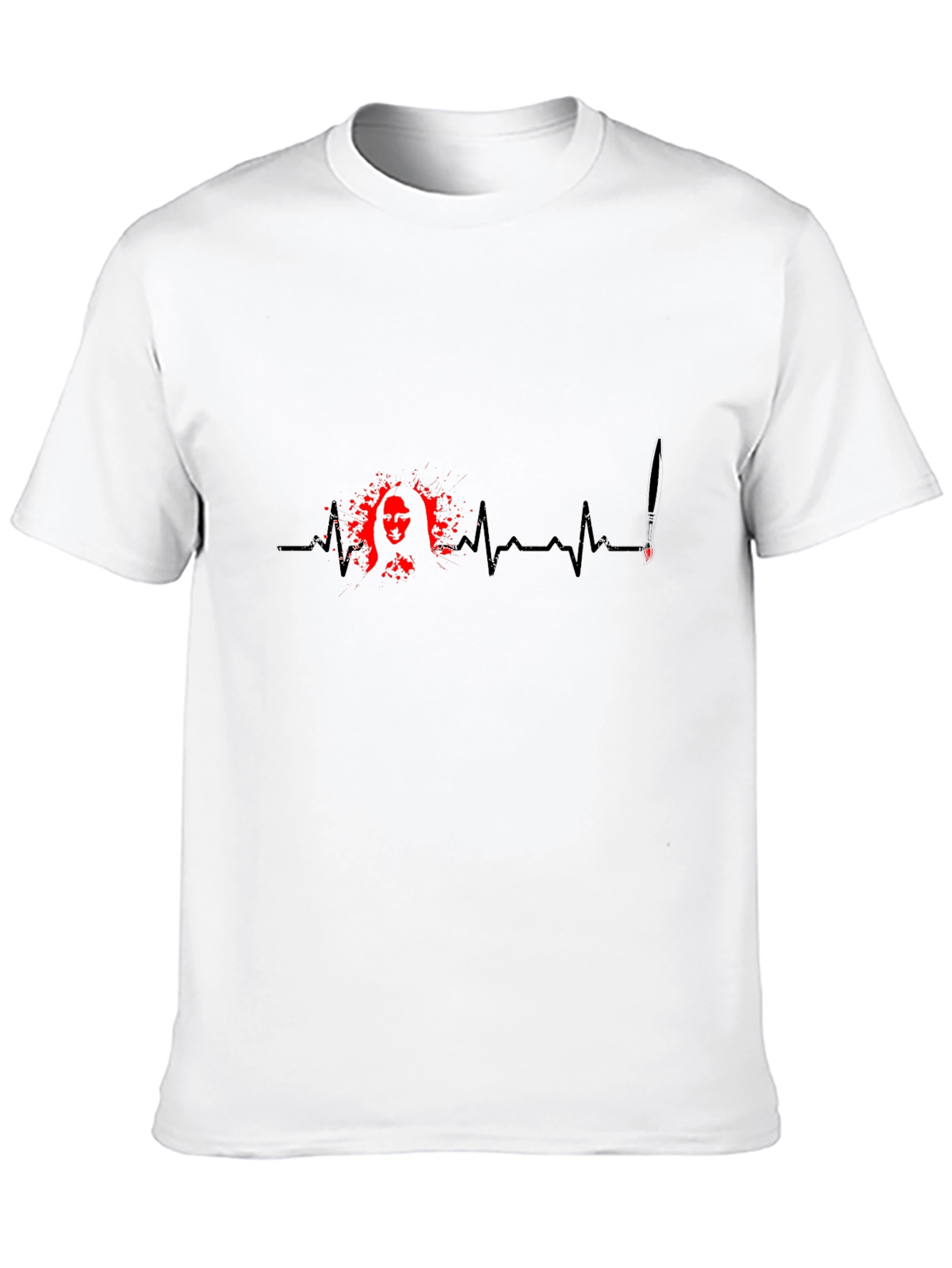 Mona Lisa Lifeline Graphic T-Shirt - Artistic Design