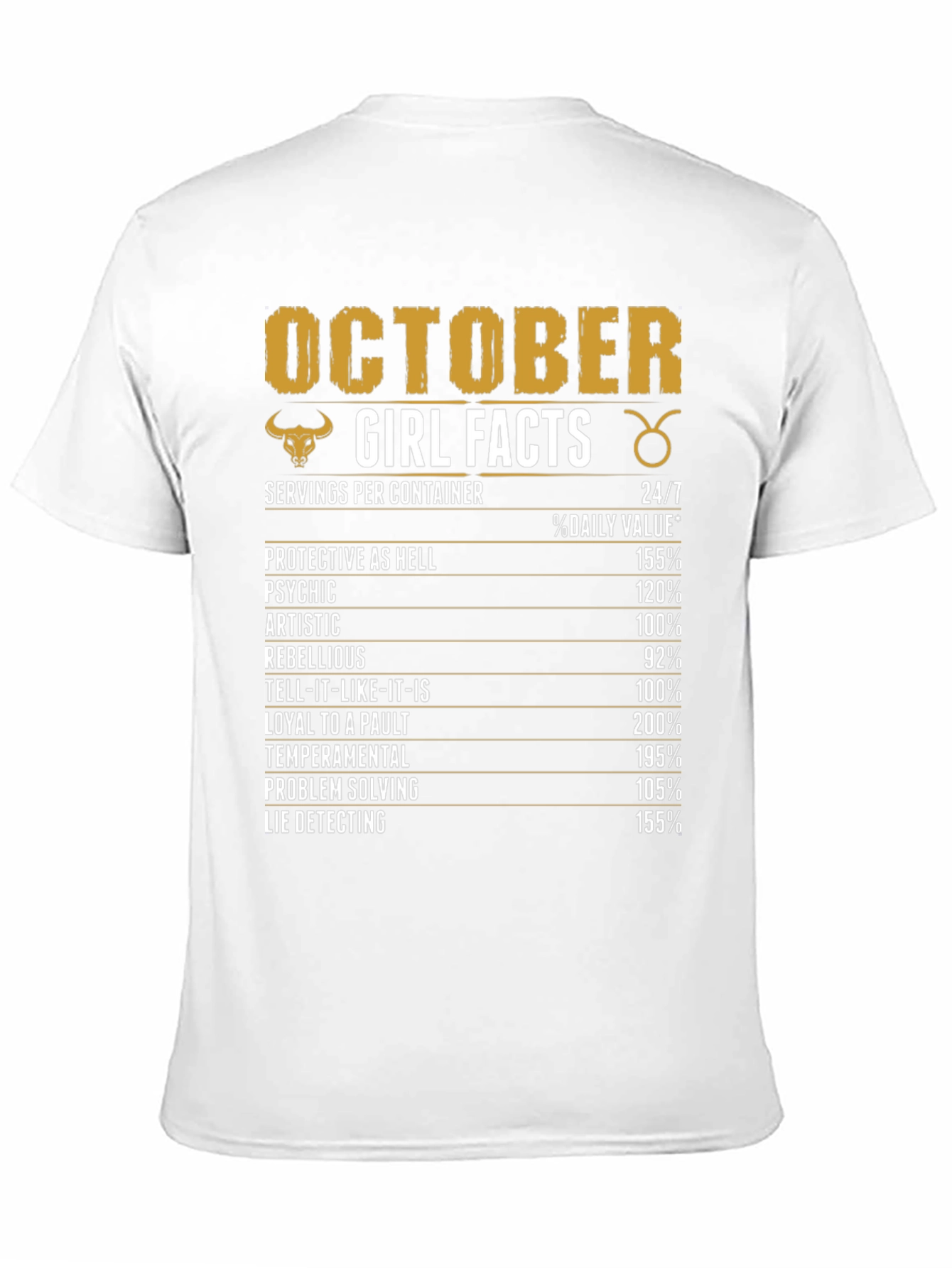 October Girl Facts Zodiac T-Shirt