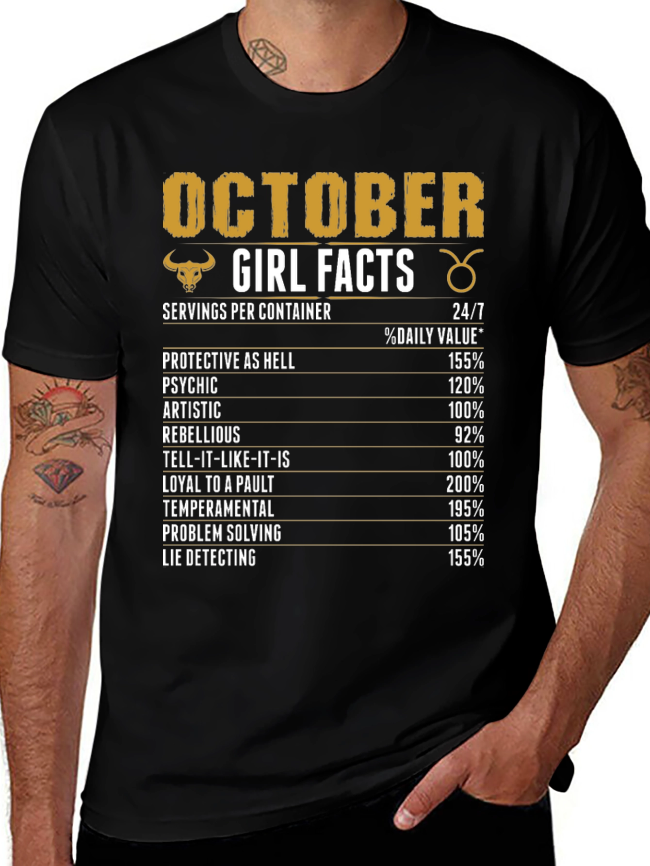 October Girl Facts Zodiac T-Shirt