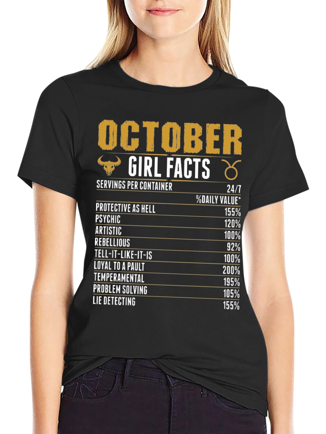 October Girl Facts Zodiac T-Shirt