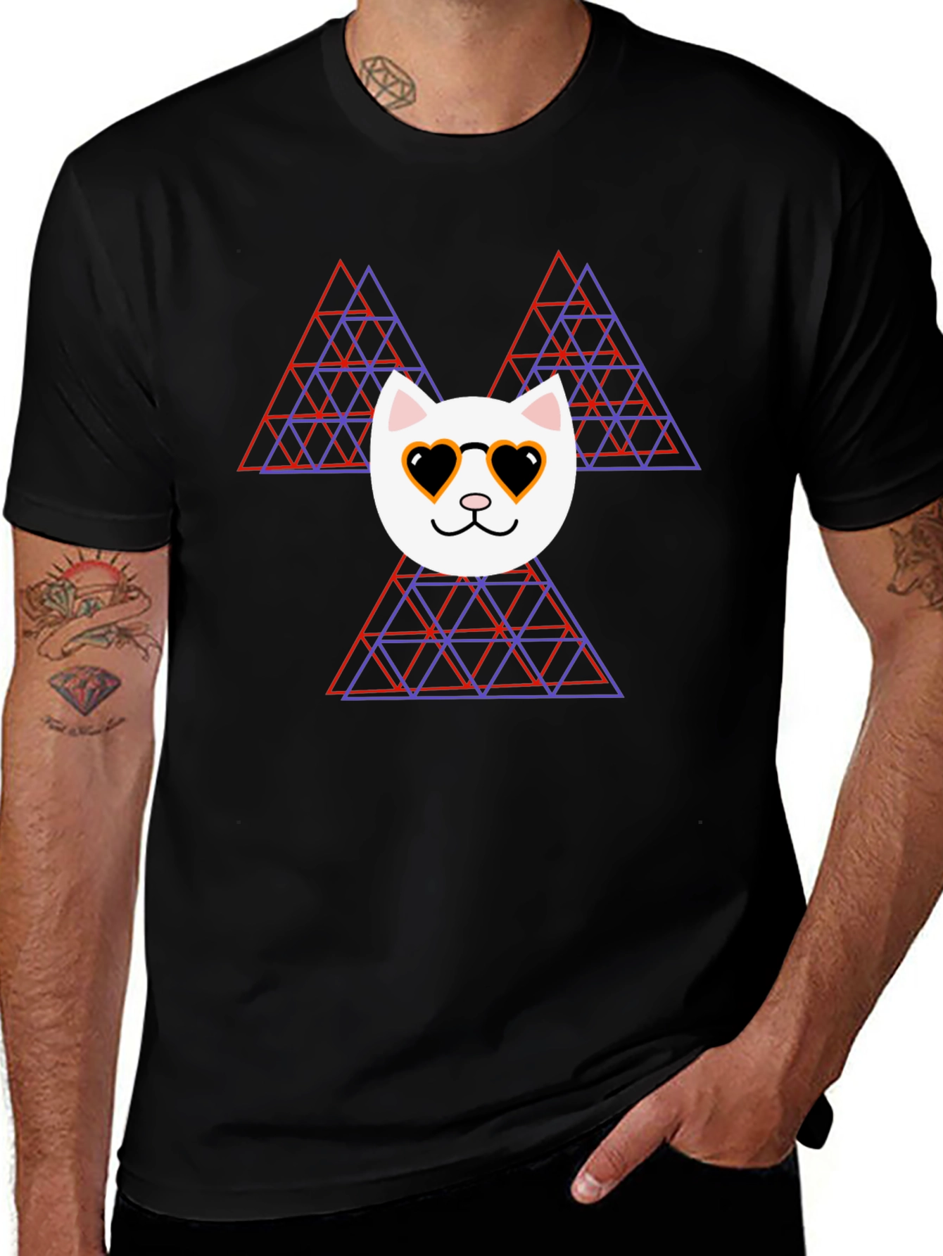 Cool Cat Triangle T-Shirt