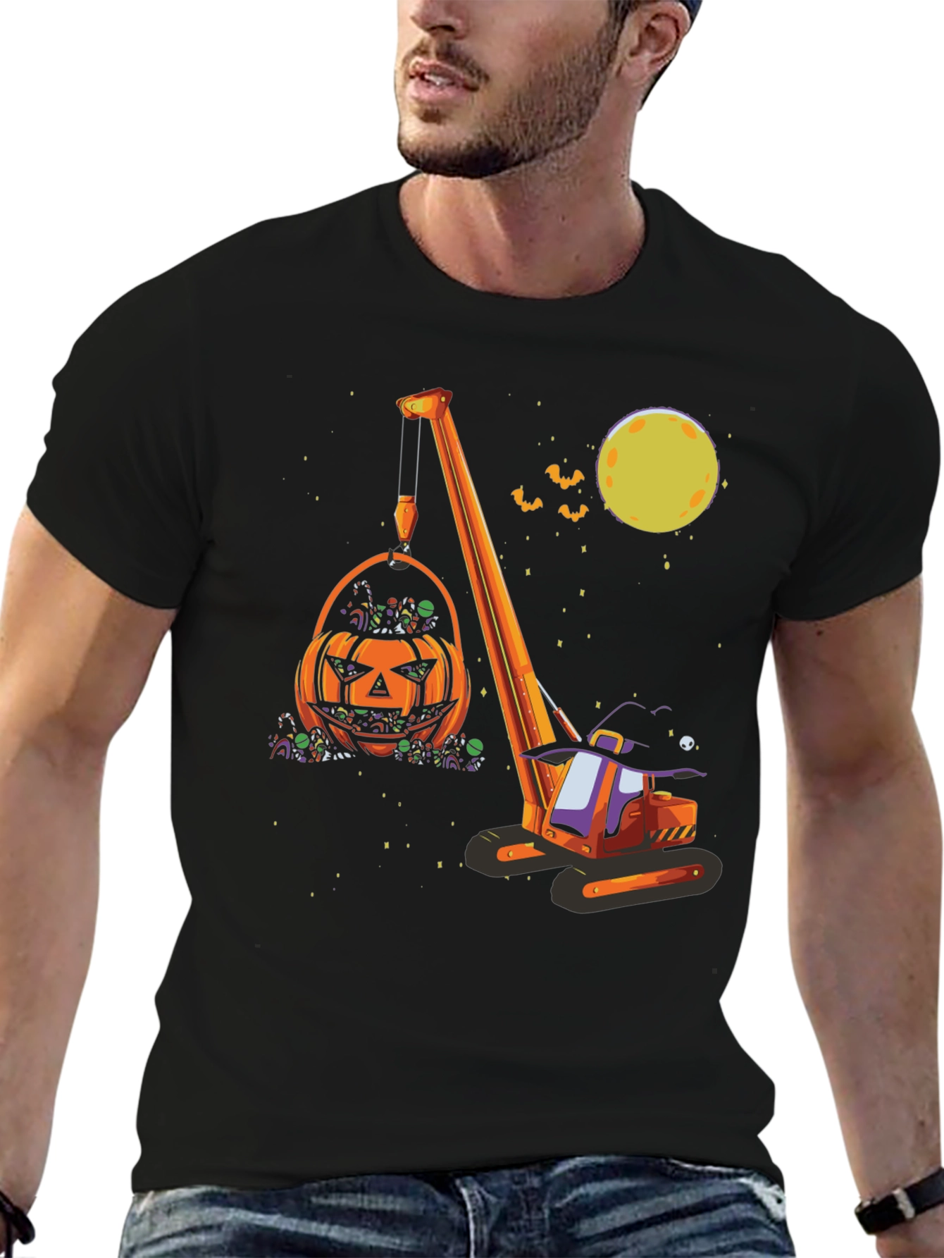 Halloween Crane Pumpkin T-Shirt