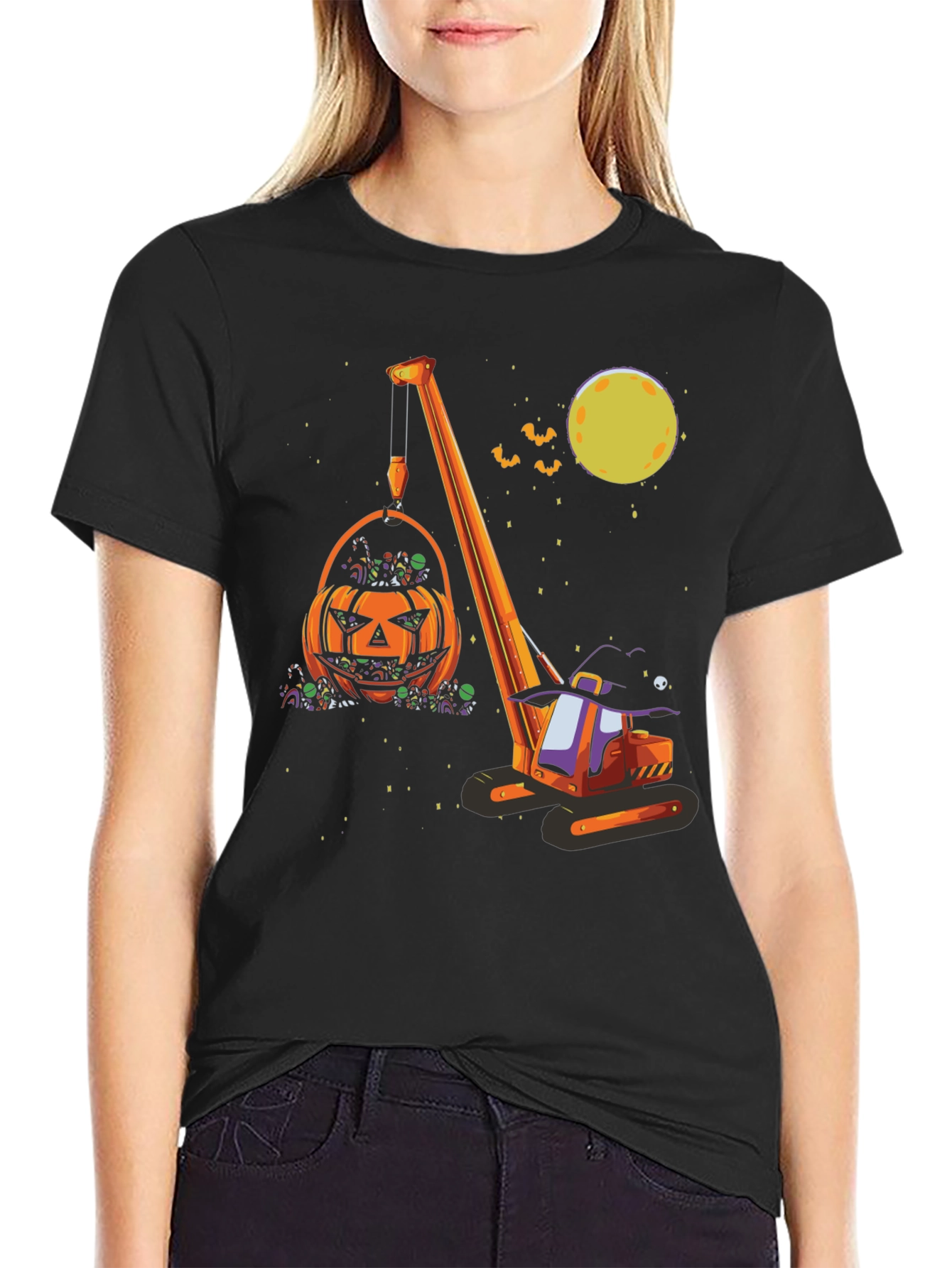 Halloween Crane Pumpkin T-Shirt