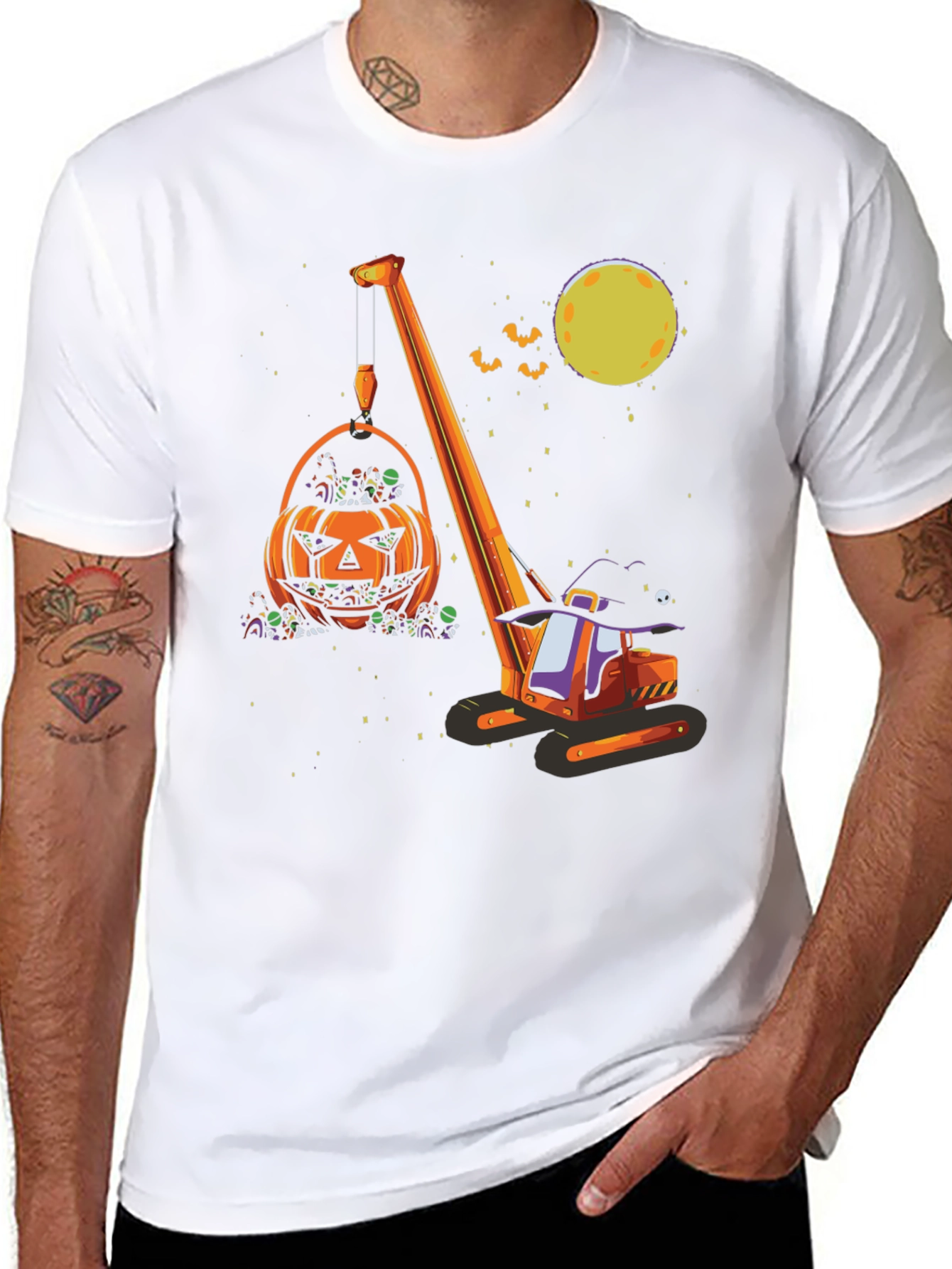 Halloween Crane Pumpkin T-Shirt