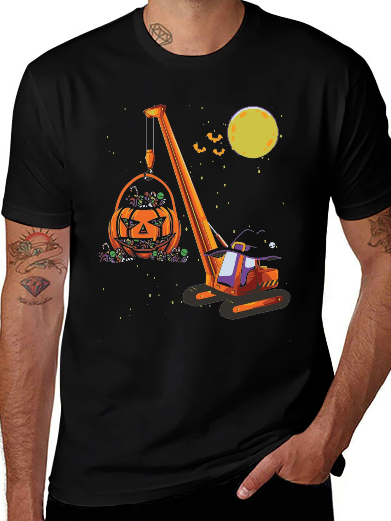 Halloween Crane Pumpkin T-Shirt