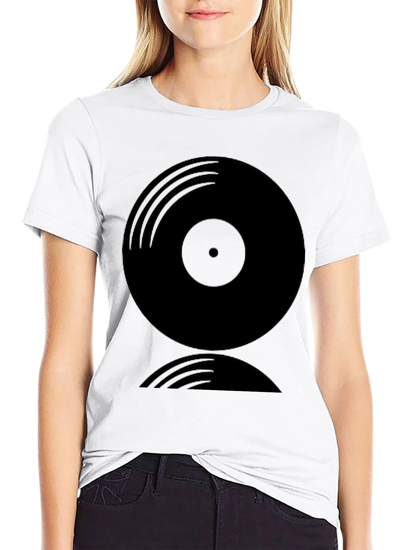 Vinyl Record Graphic Black T-Shirt
