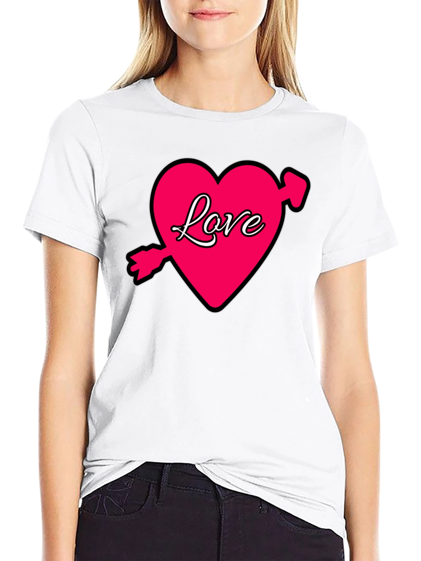 Love Heart Arrow Tee - Valentines Day Gift