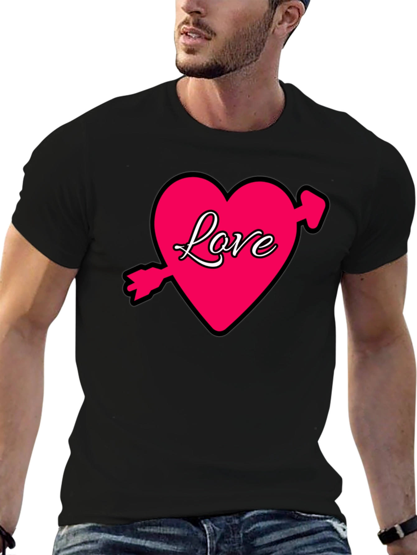 Love Heart Arrow Tee - Valentines Day Gift